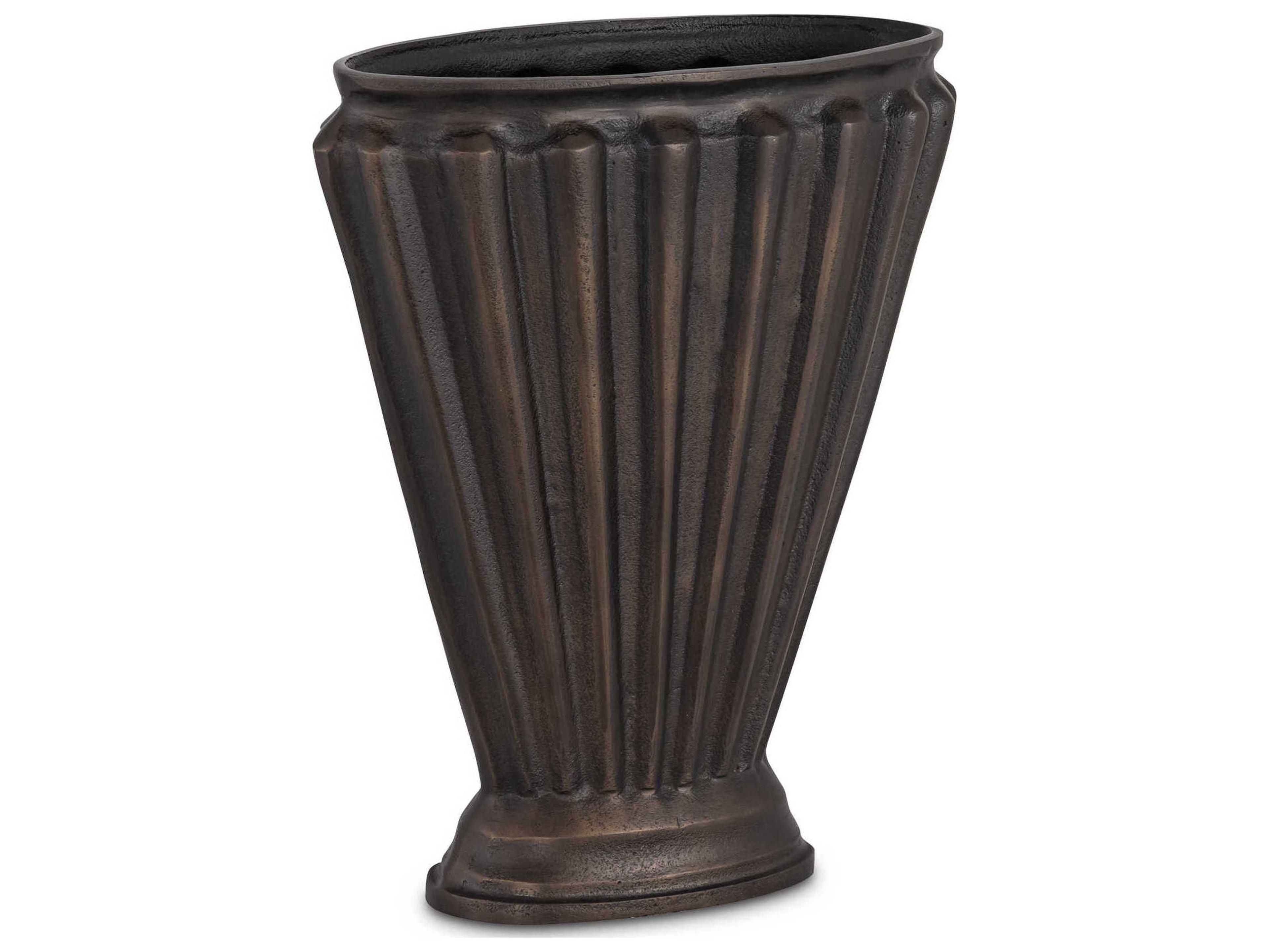 Jade Antique Brass Cast Aluminum Vase