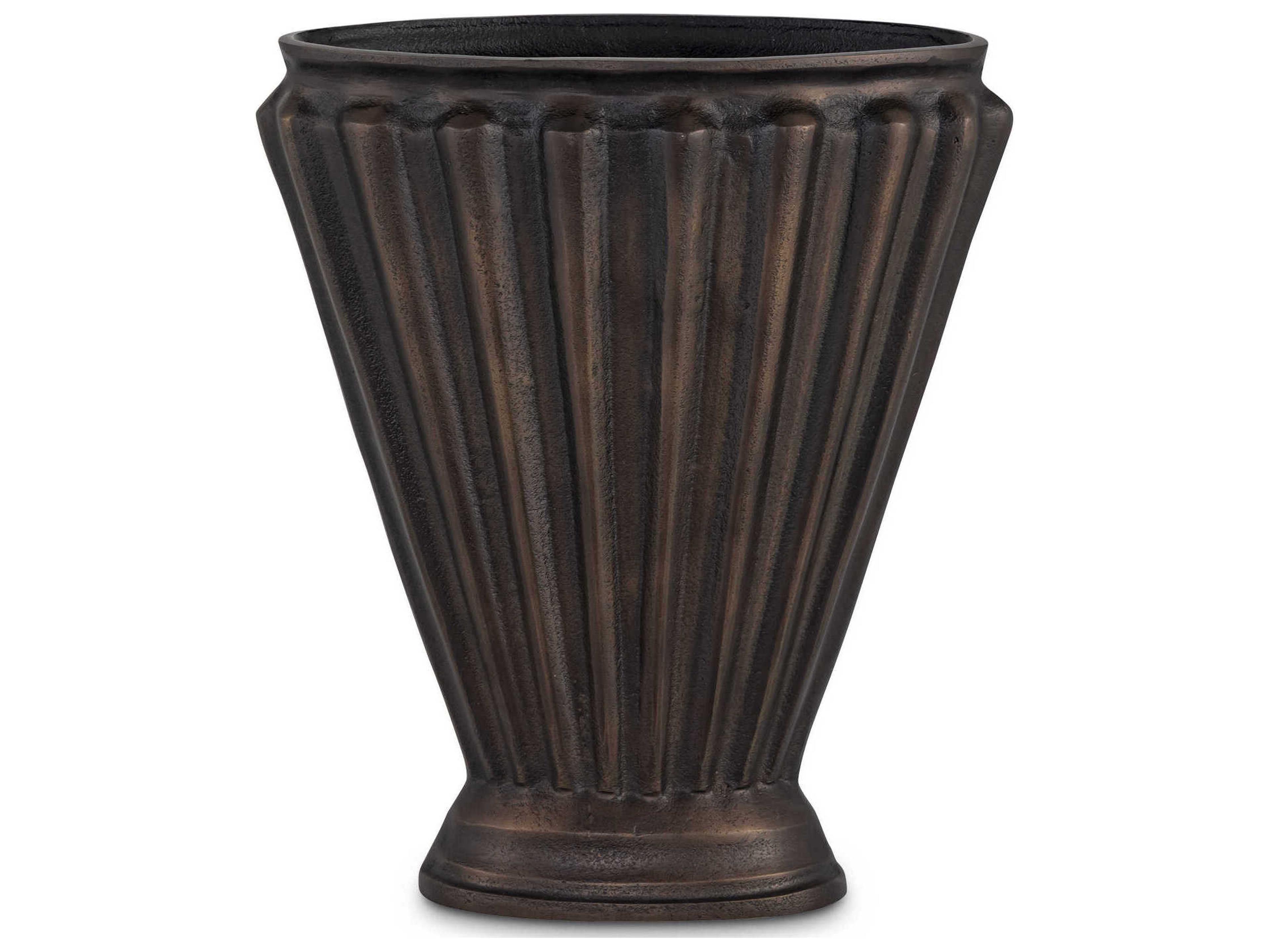 Moe's Home Jade Antique Brass Cast Aluminum Vase