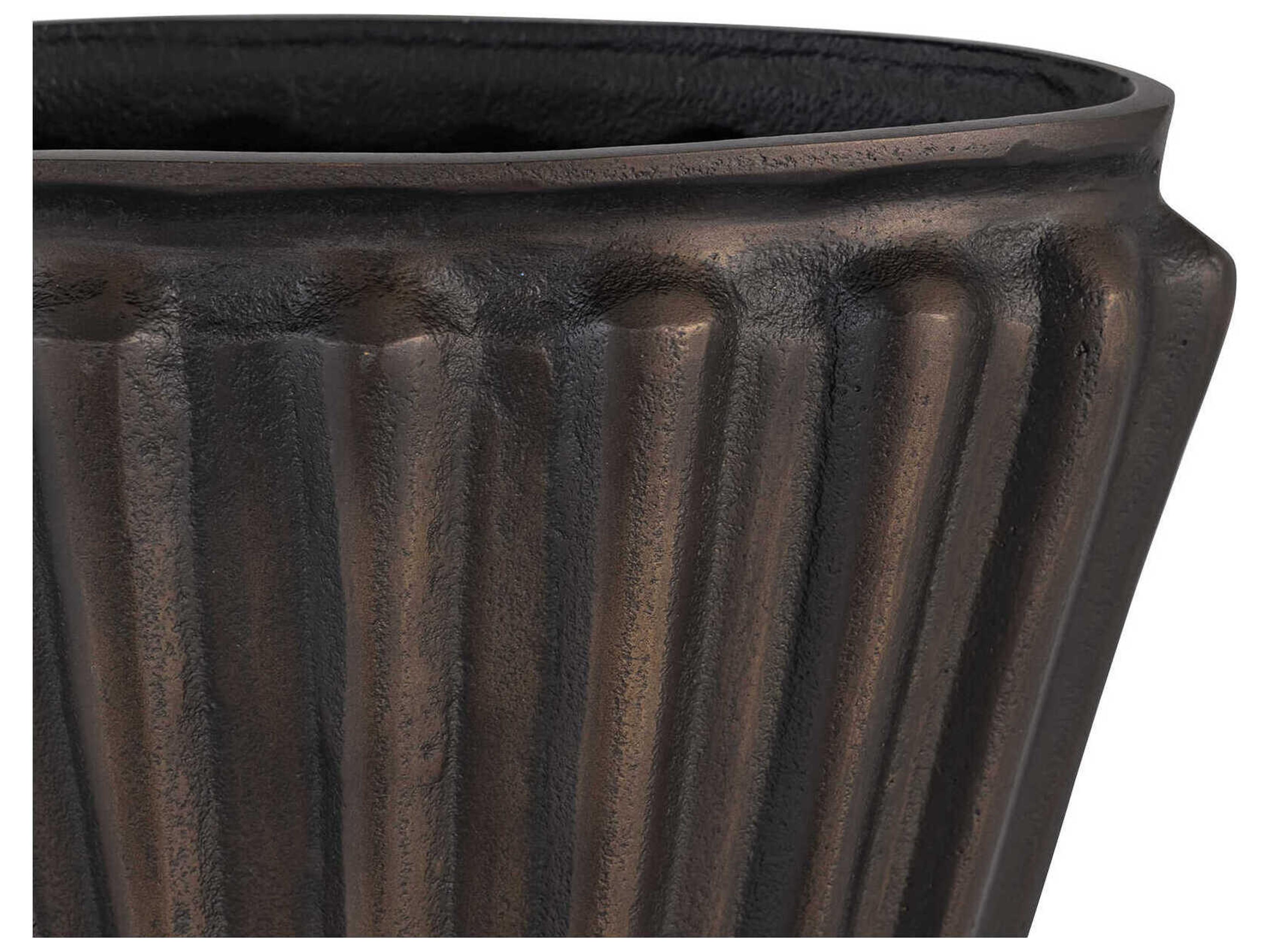 Moe's Home Jade Antique Brass Cast Aluminum Vase