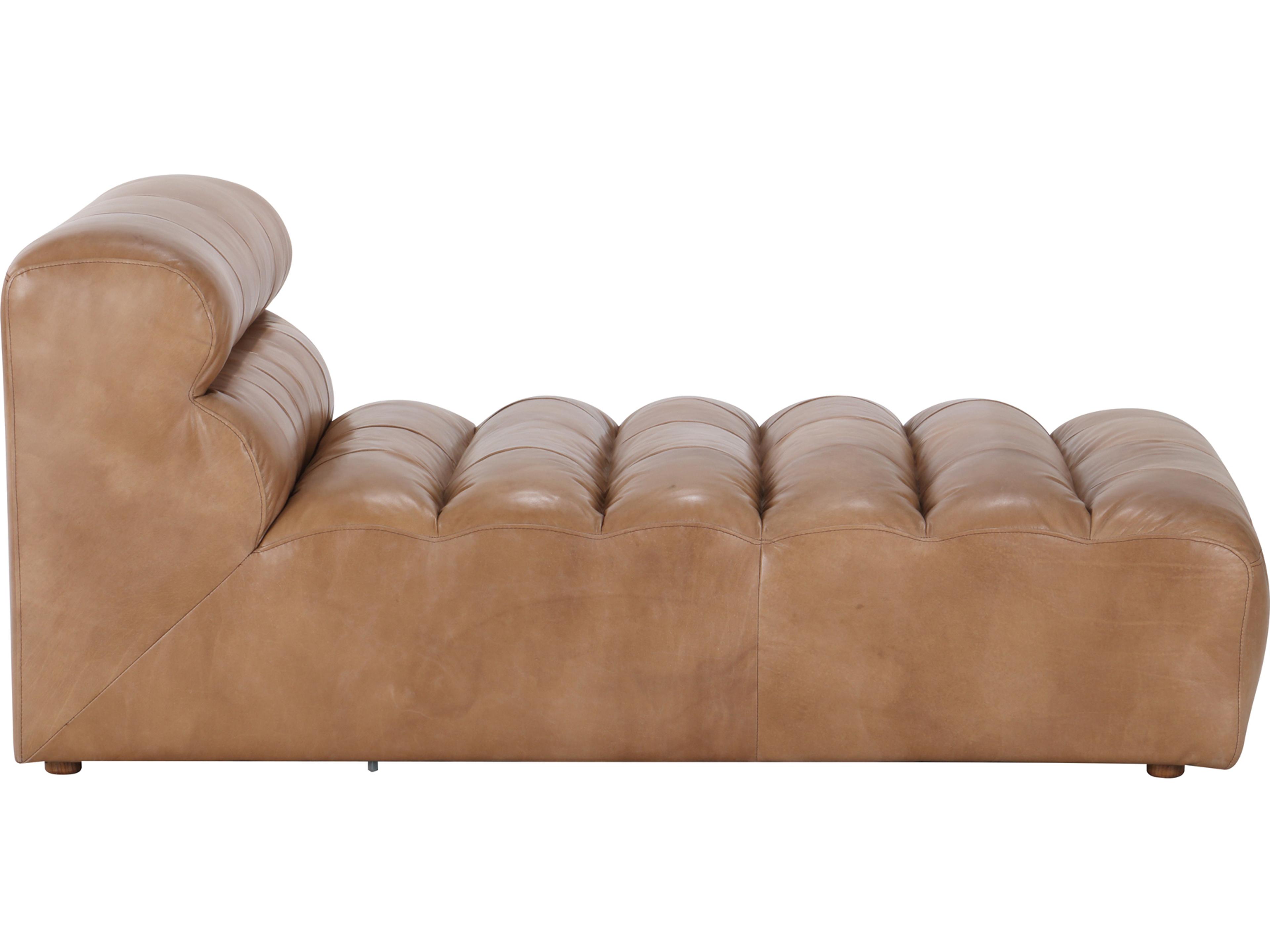 Moe's Home Tan Leather Chaise