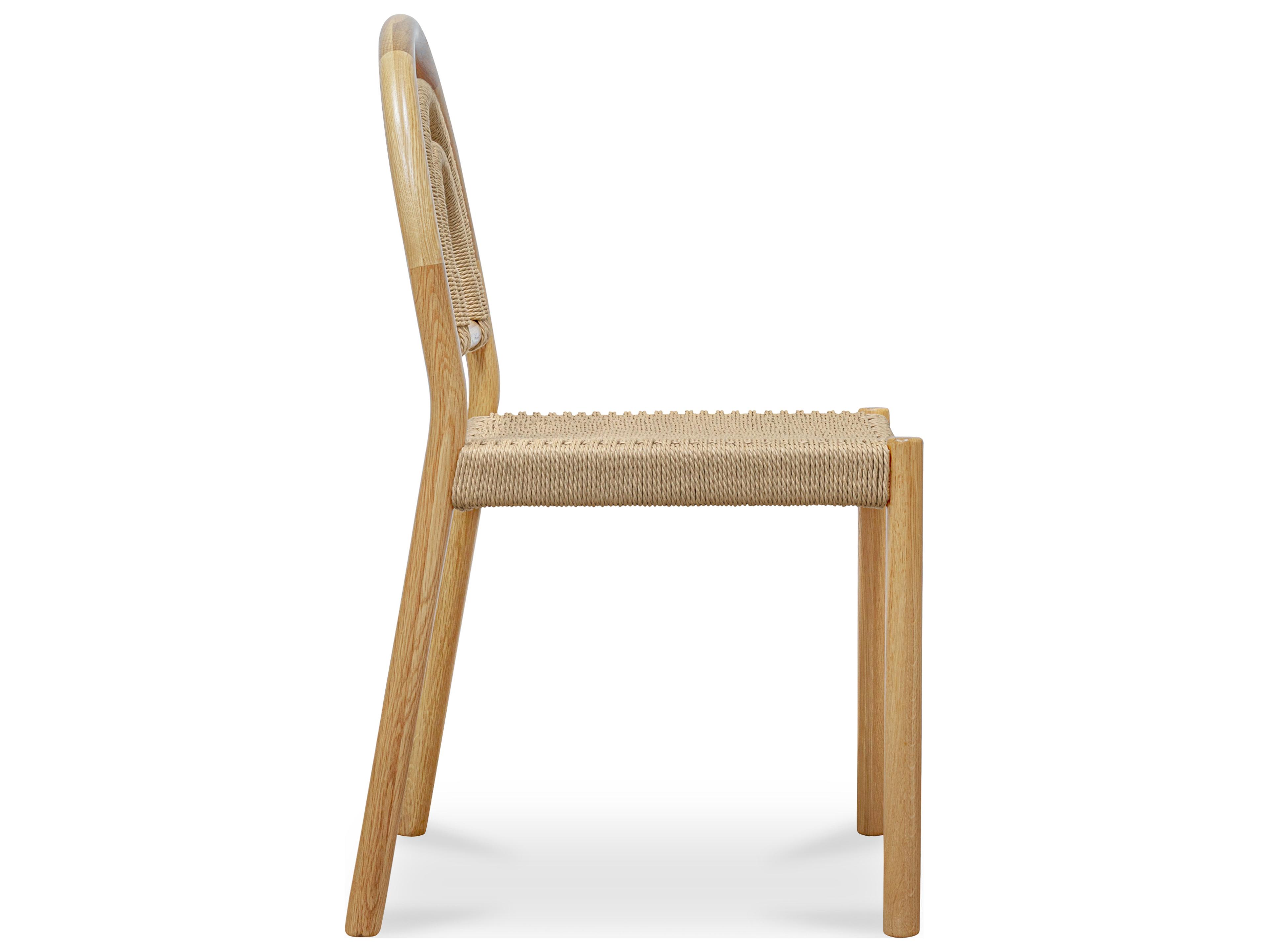 Moe's Home Avery Oak Wood Brown Side Dining Chair - Set of Two