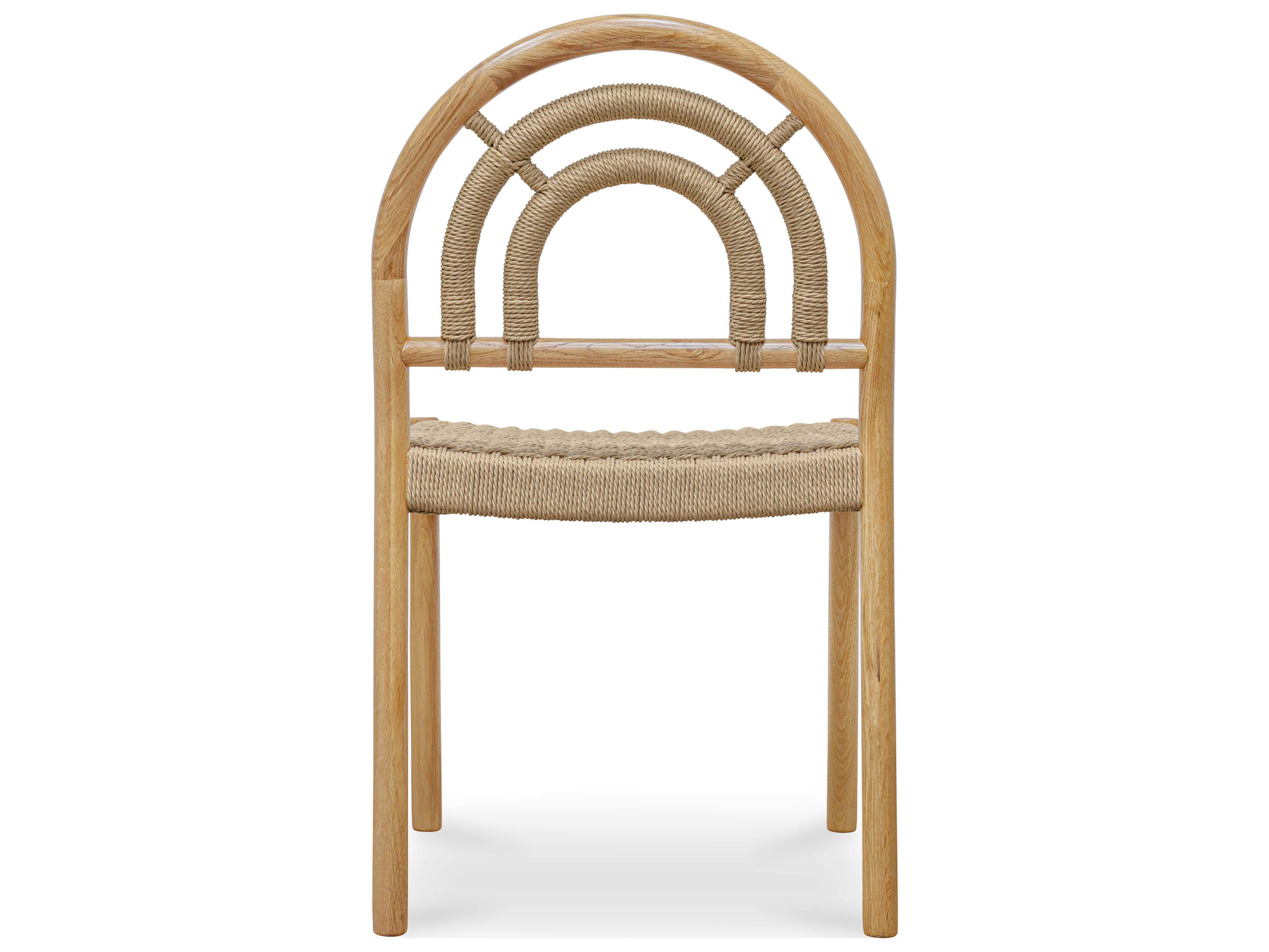 Moe's Home Avery Oak Wood Brown Side Dining Chair - Set of Two