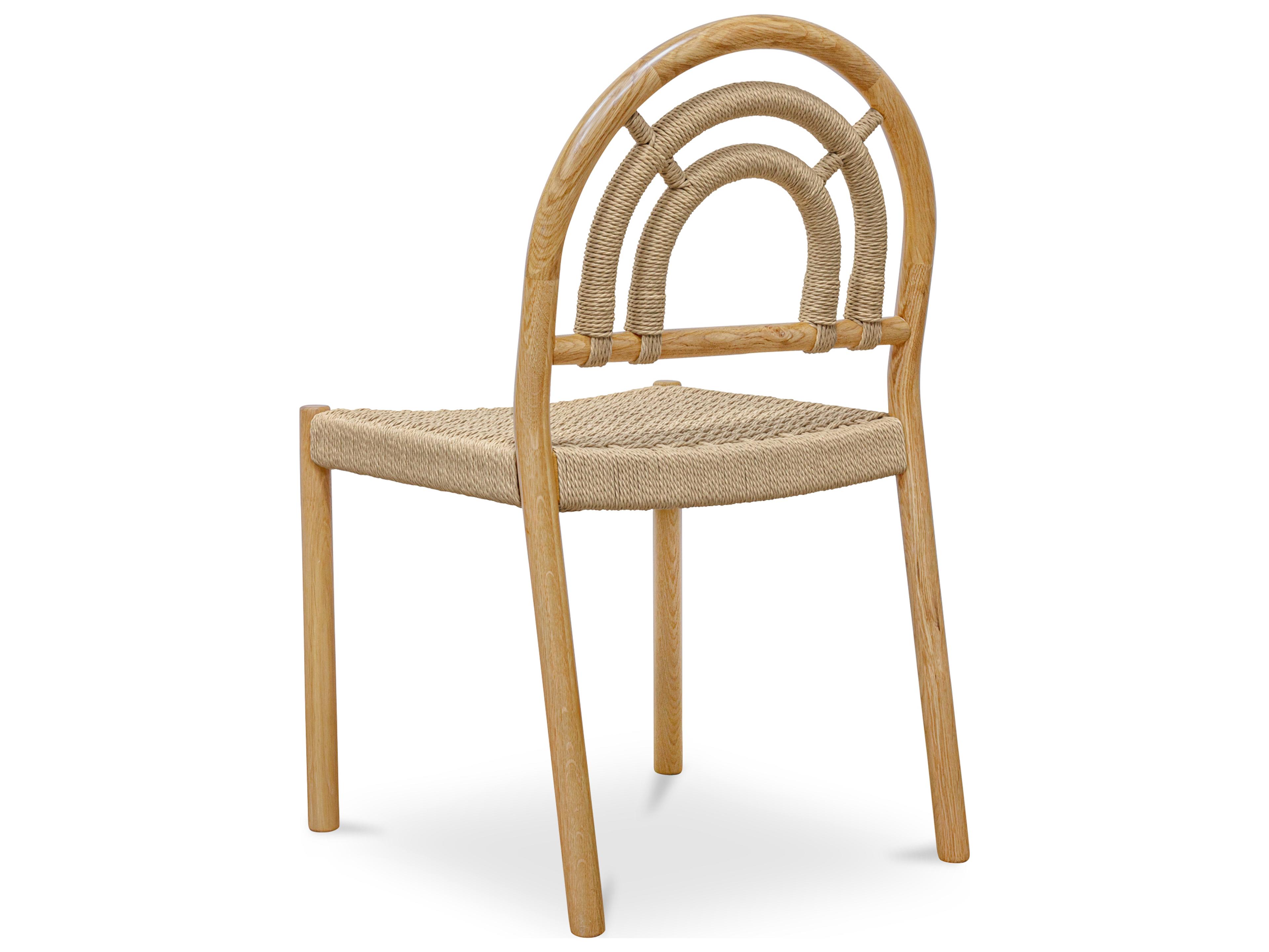 Moe's Home Avery Oak Wood Brown Side Dining Chair - Set of Two