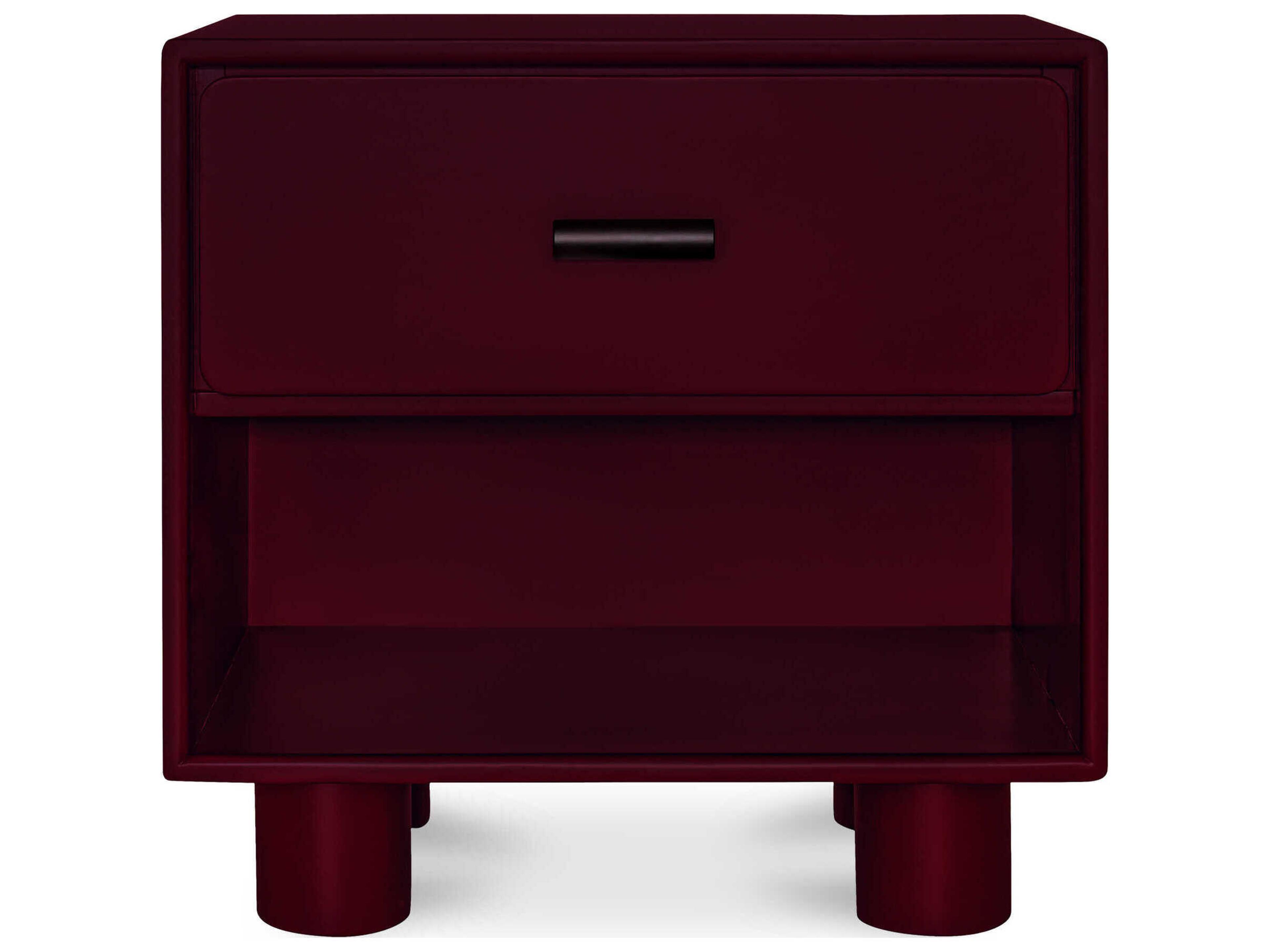 Jolene 1-Drawer Rubberwood Nightstand