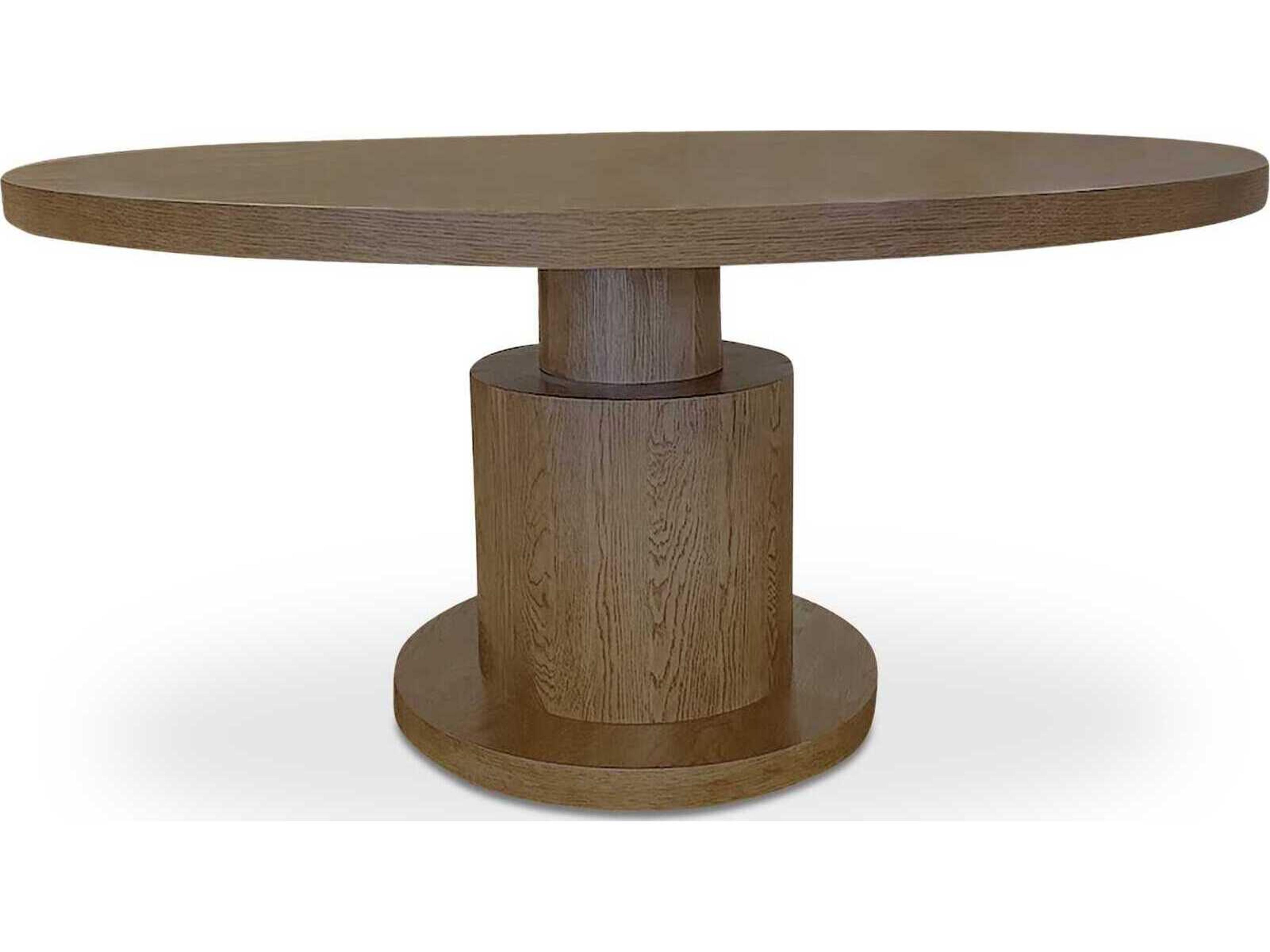 Moe's Home Clayton Round Wood Brown Dining Table