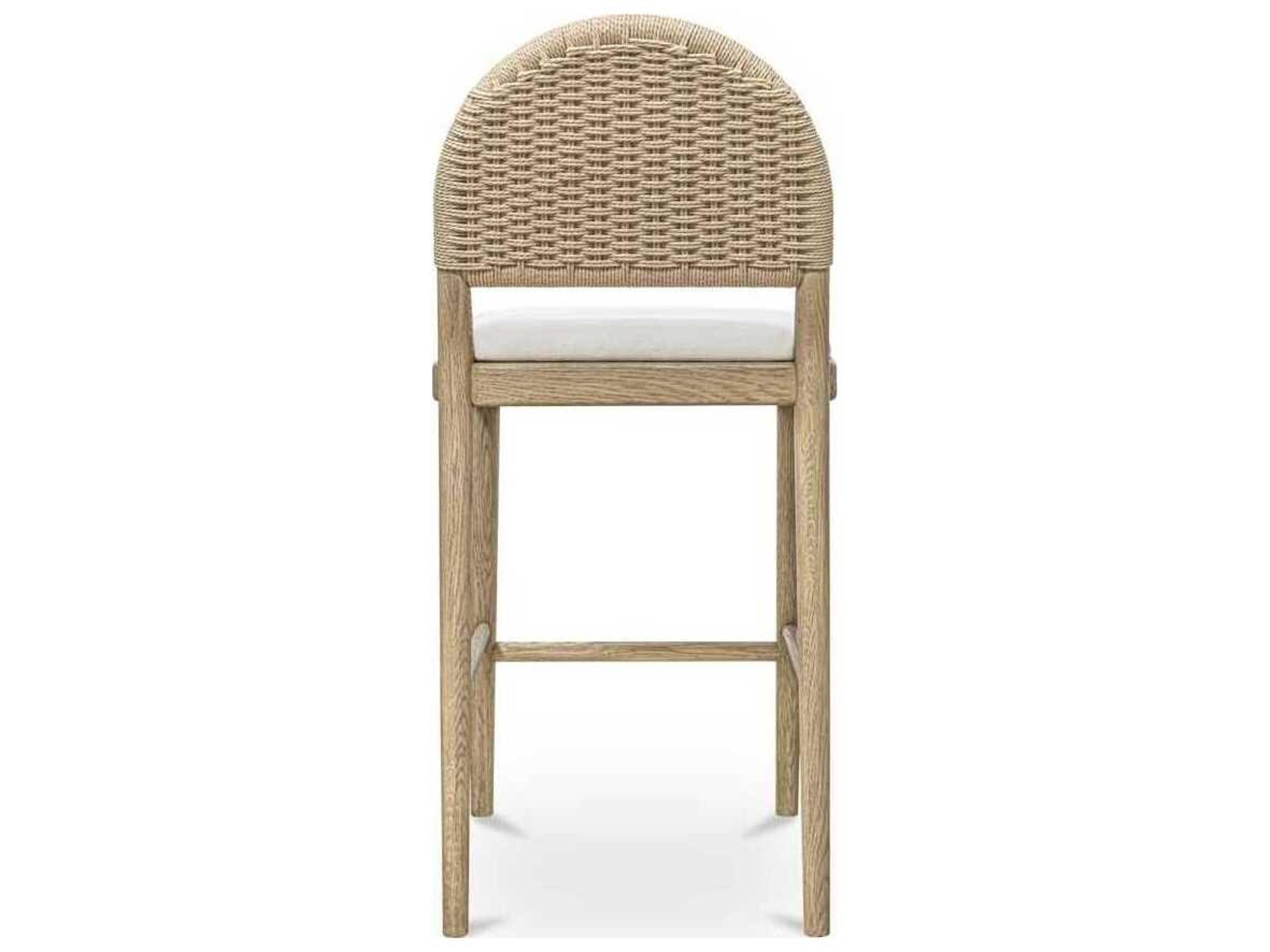 Moe's Home Claire Natural Upholstered Oak Wood Counter Stool