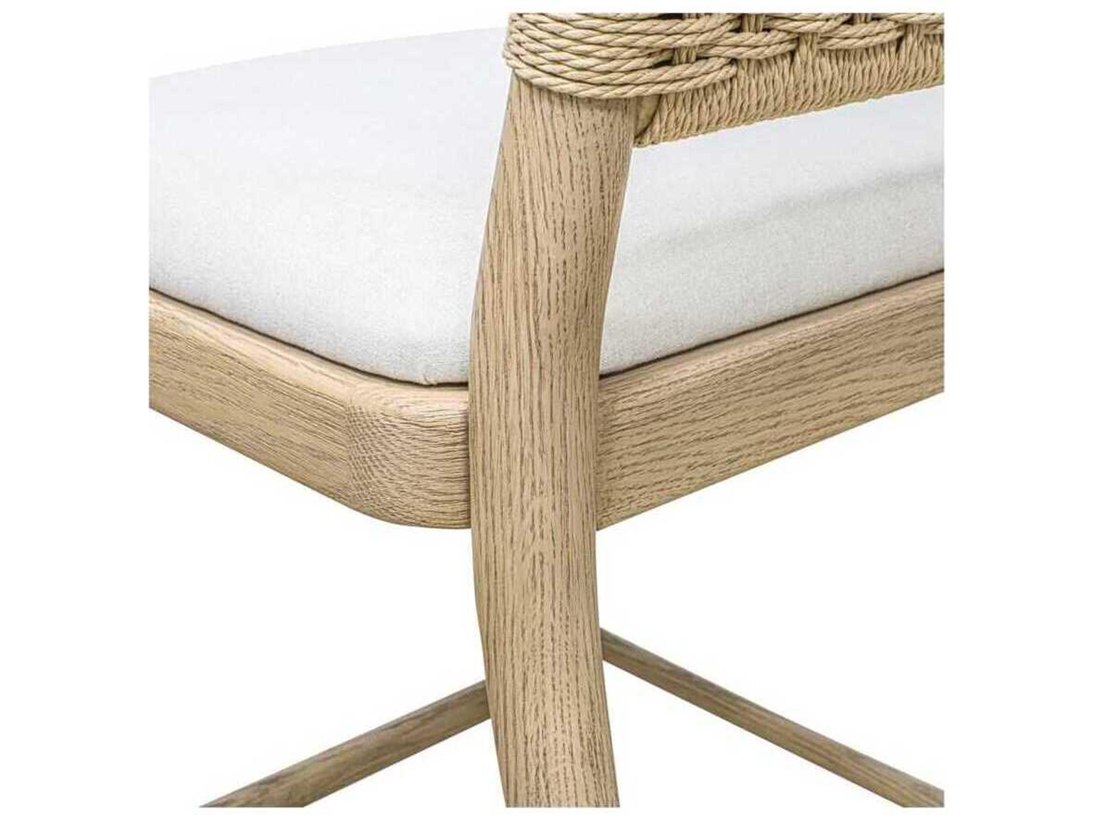Moe's Home Claire Natural Upholstered Oak Wood Counter Stool