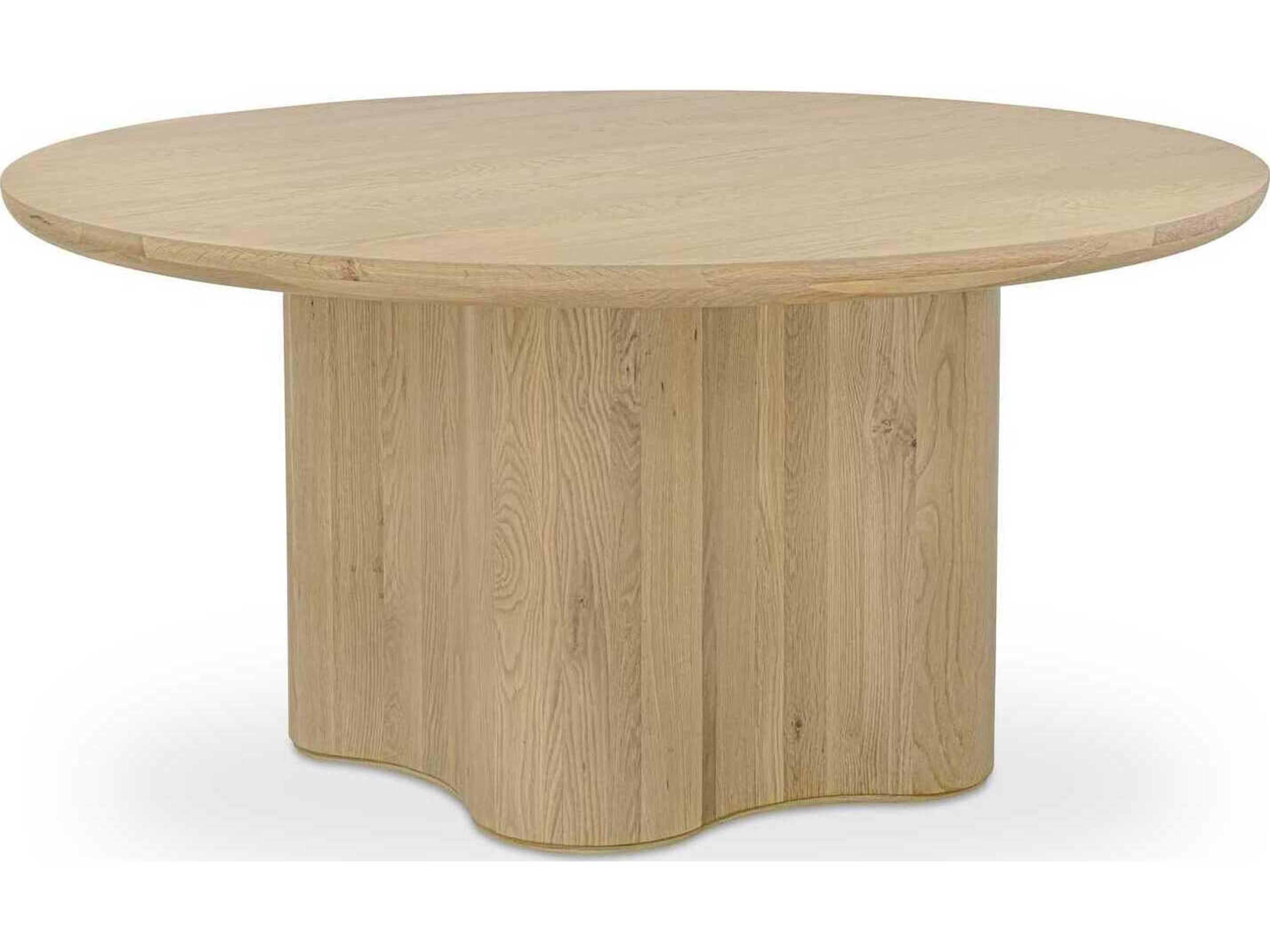 Moe's Home Sidney Round Wood Natural Dining Table