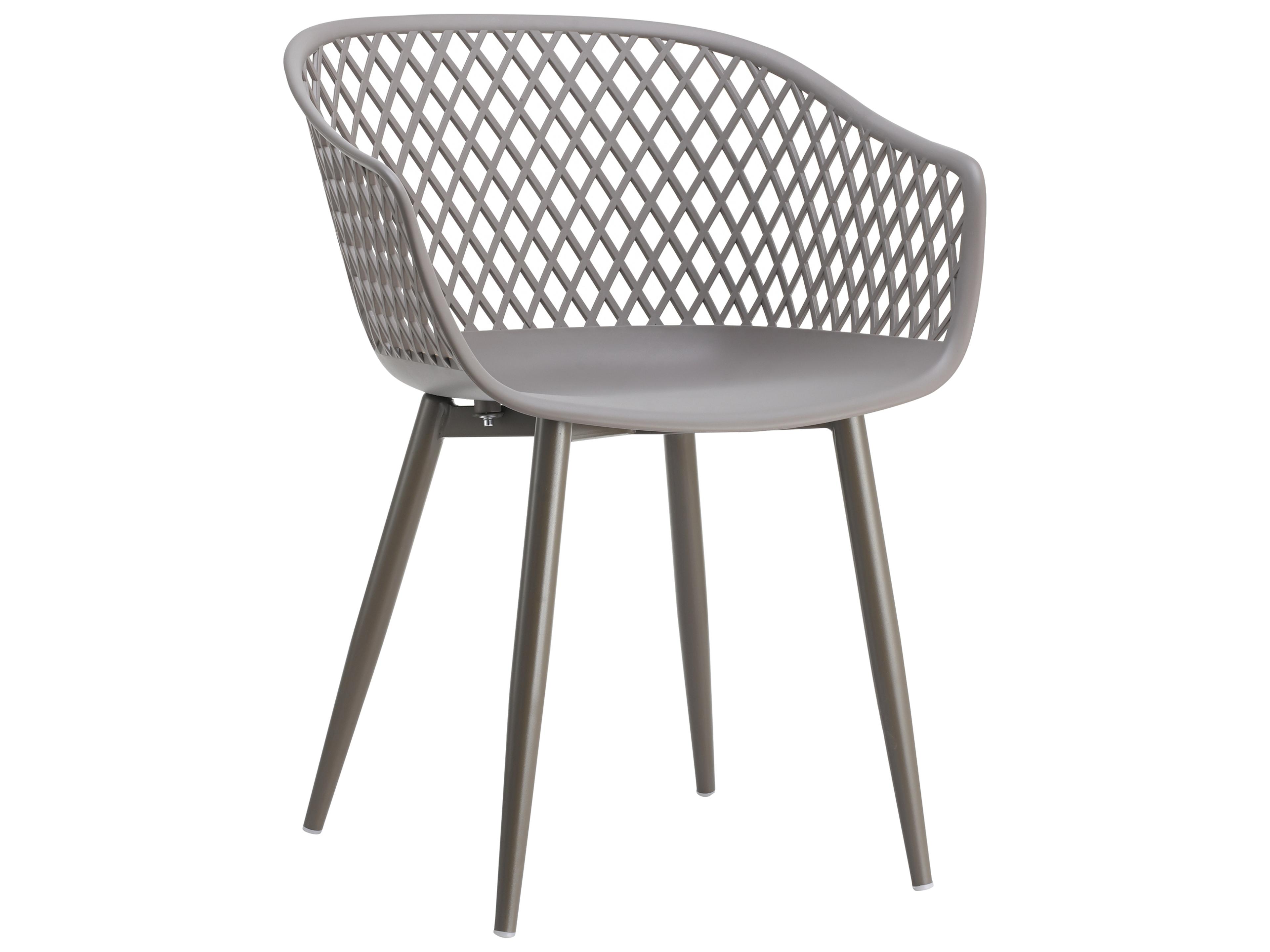 Moe's Home Piazza Gray Arm Dining Chair Set of 2