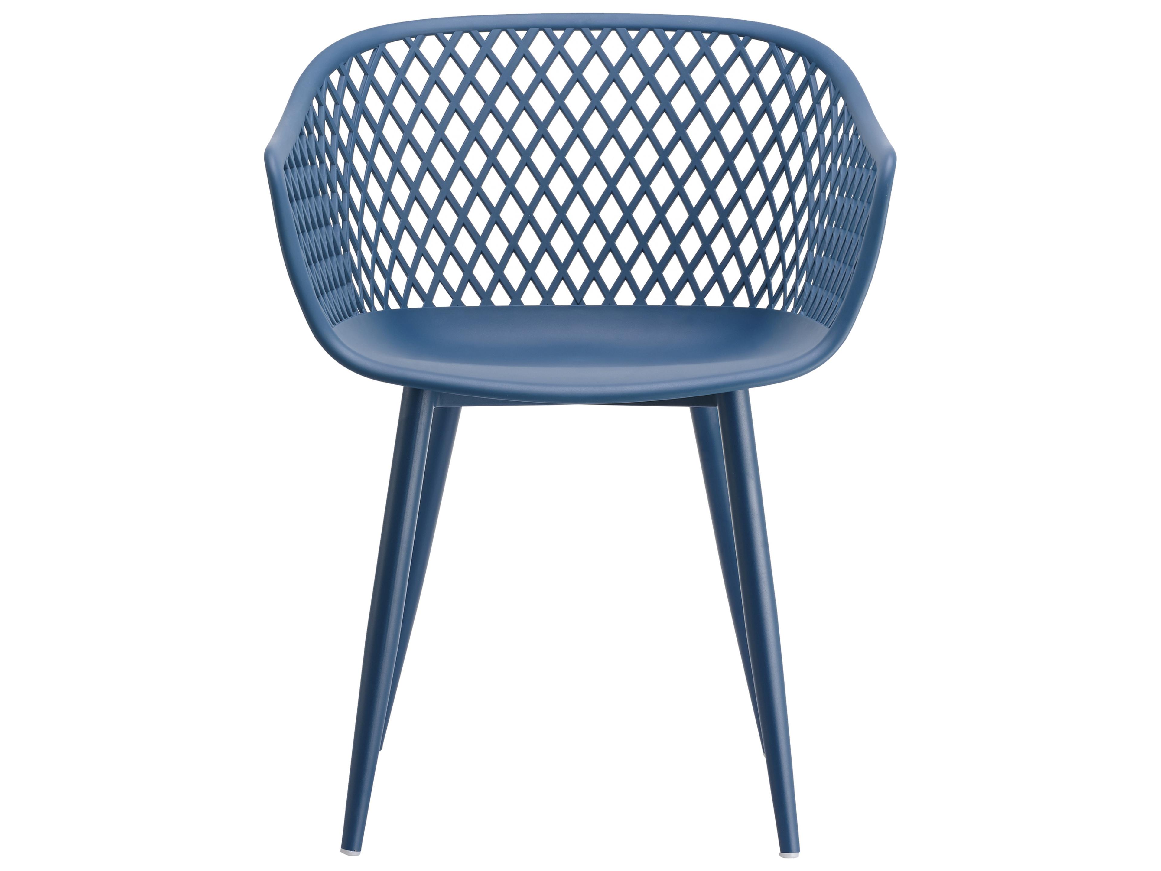 Moe's Home Piazza Blue Arm Dining Chair Set of 2