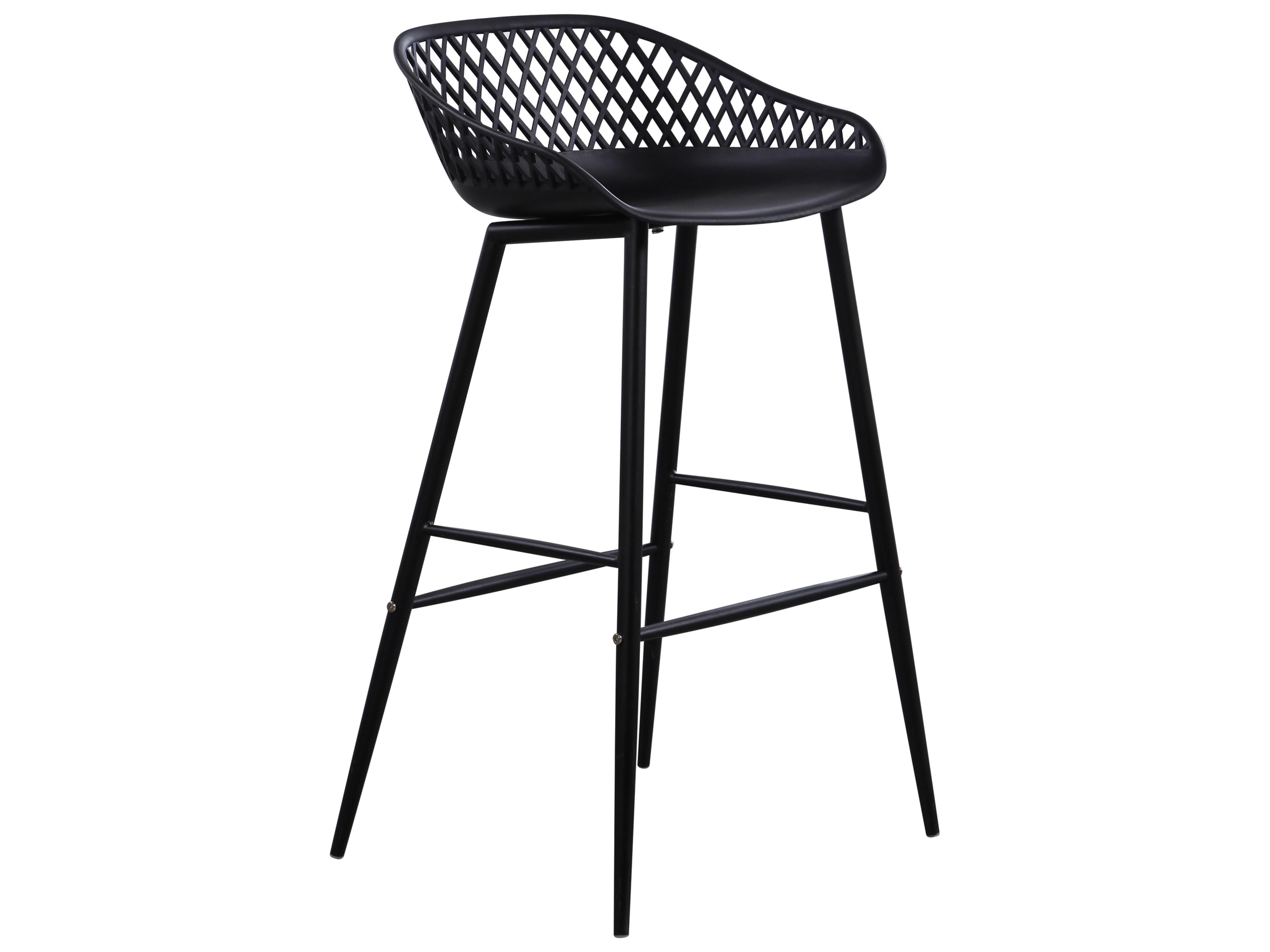 Piazza Outdoor Bar Stool in Black