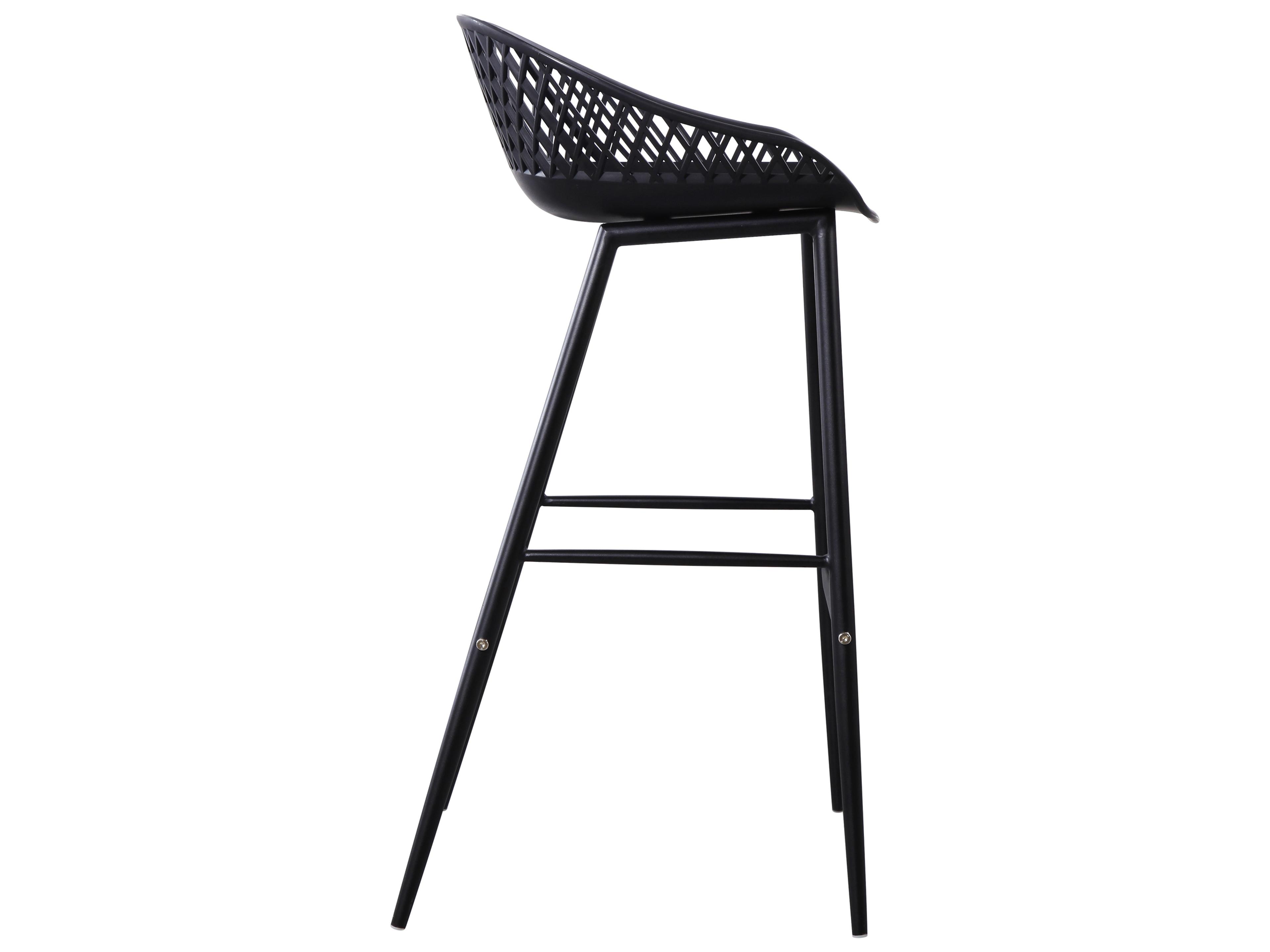 Moe's Home Piazza Black Bar Stool Set Of Two