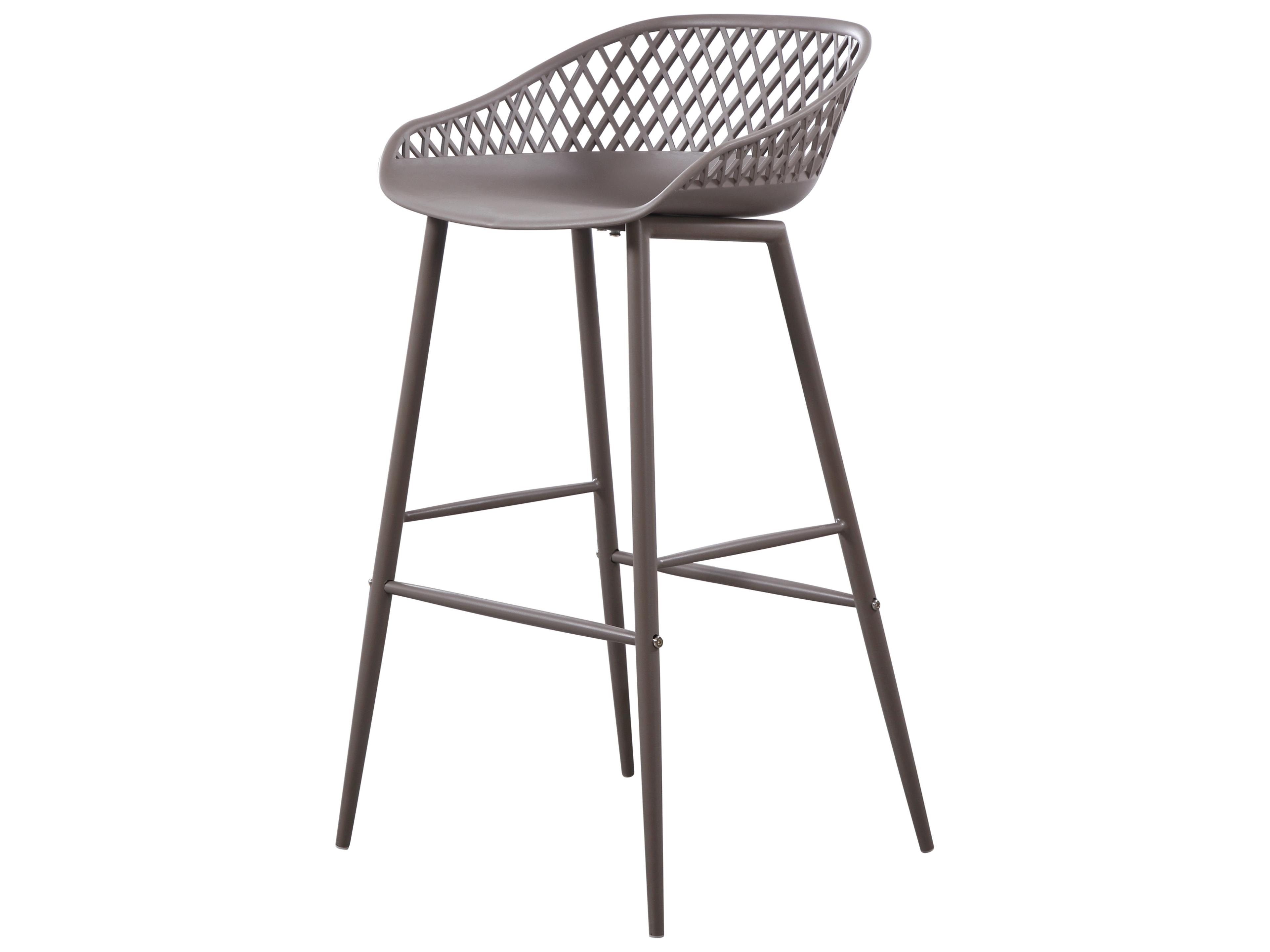 Moe's Home Piazza Grey Bar Stool - Set of Two