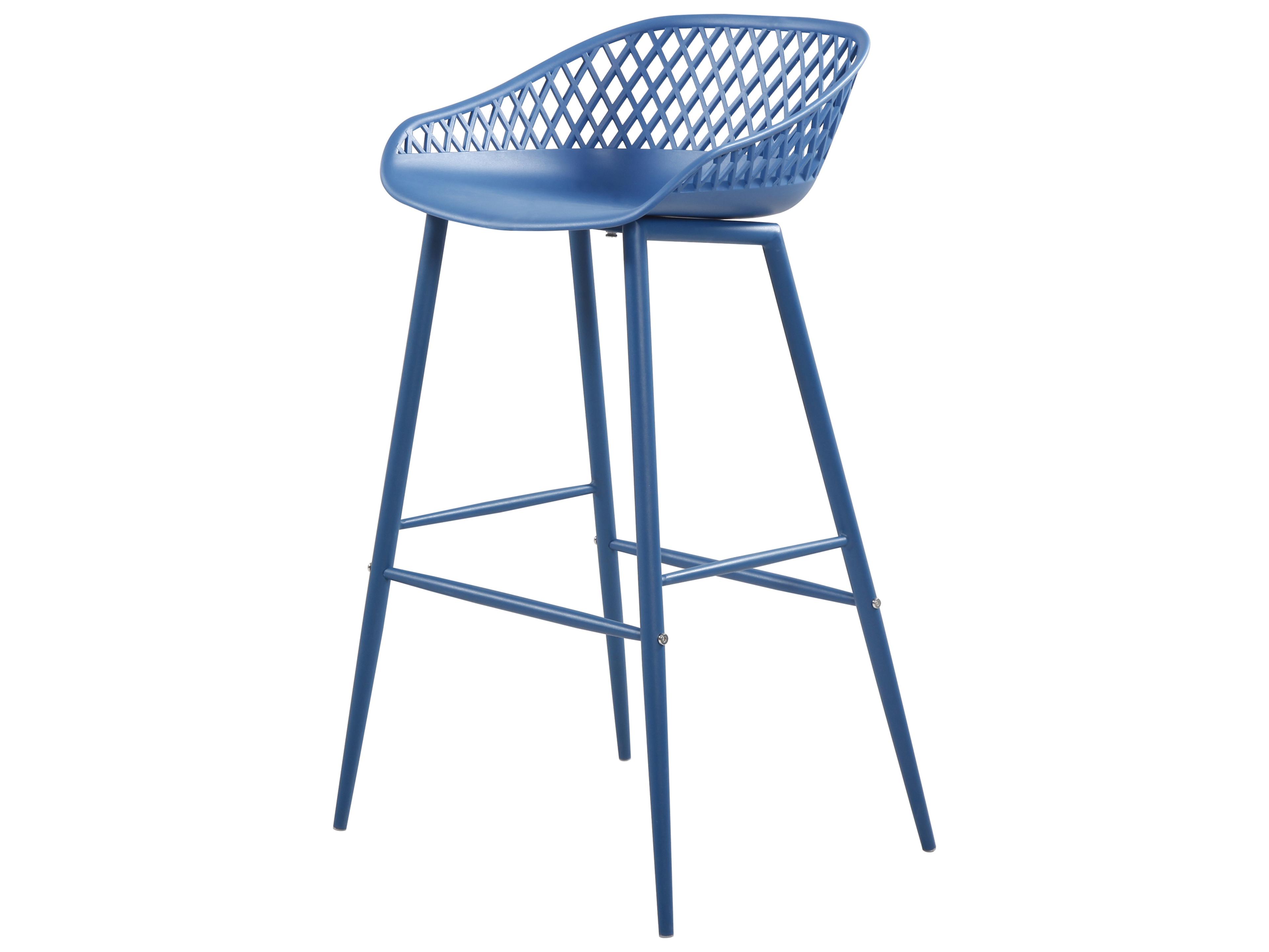 Moe's Home Piazza Blue Bar Stool Set of 2