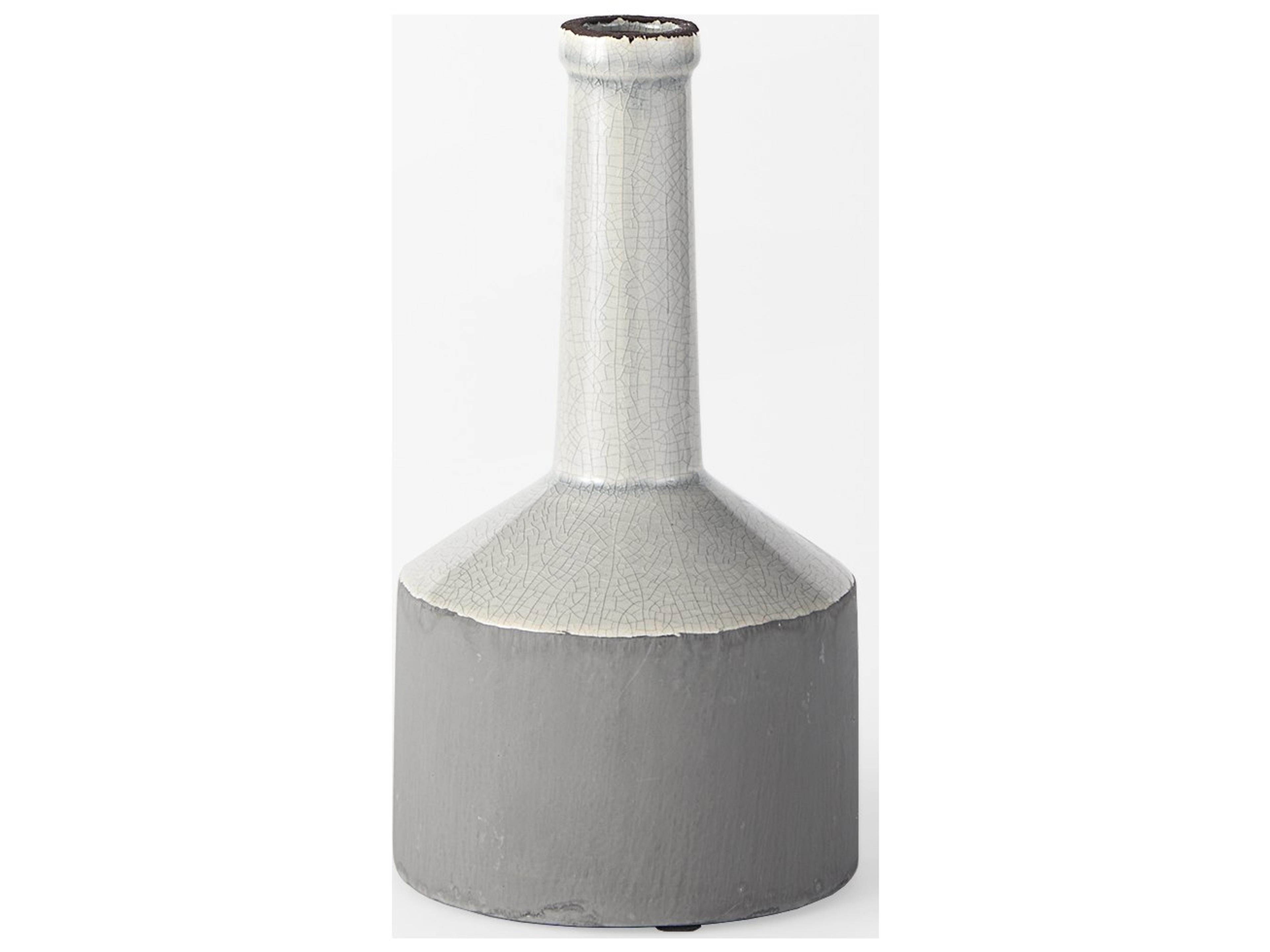 Mercana Burton 10.2H Small Two Tone Gray Ceramic Jug Vase