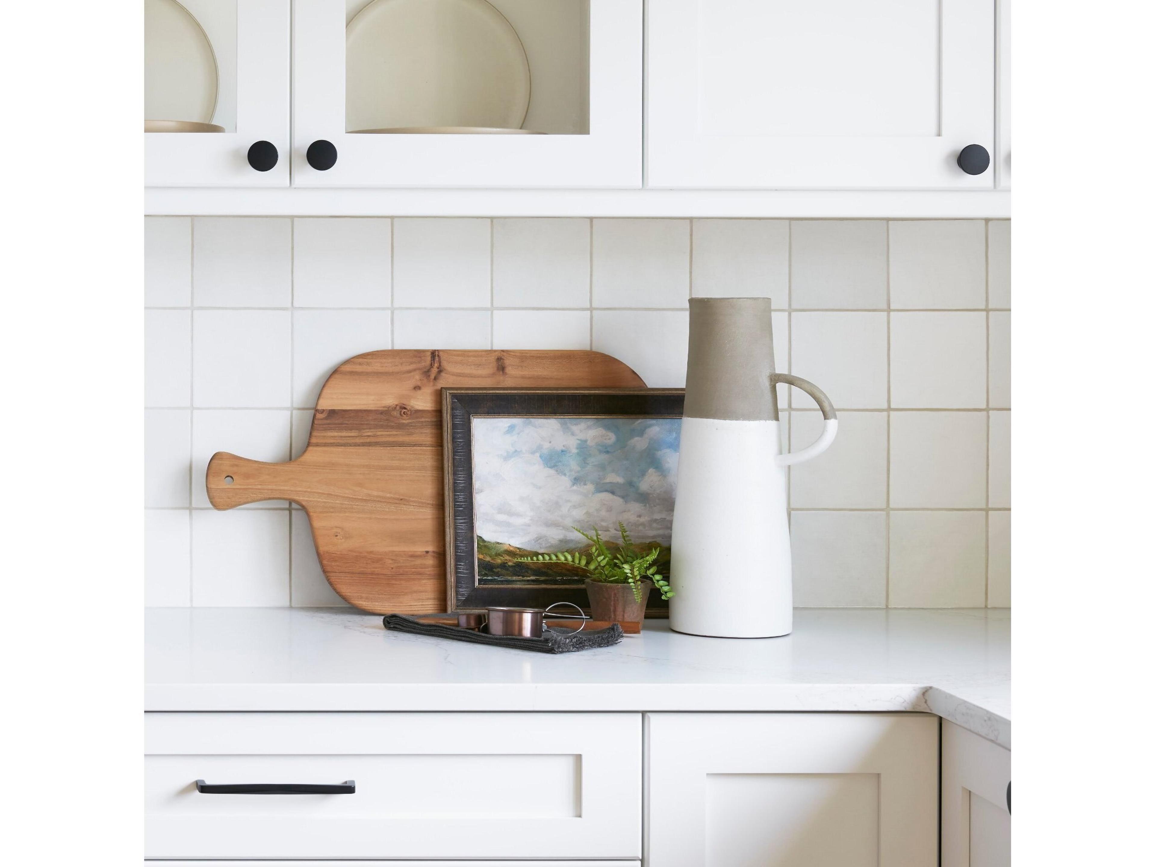 Mercana Garand Large 18.8H Two-Toned White Natural Ceramic Jug