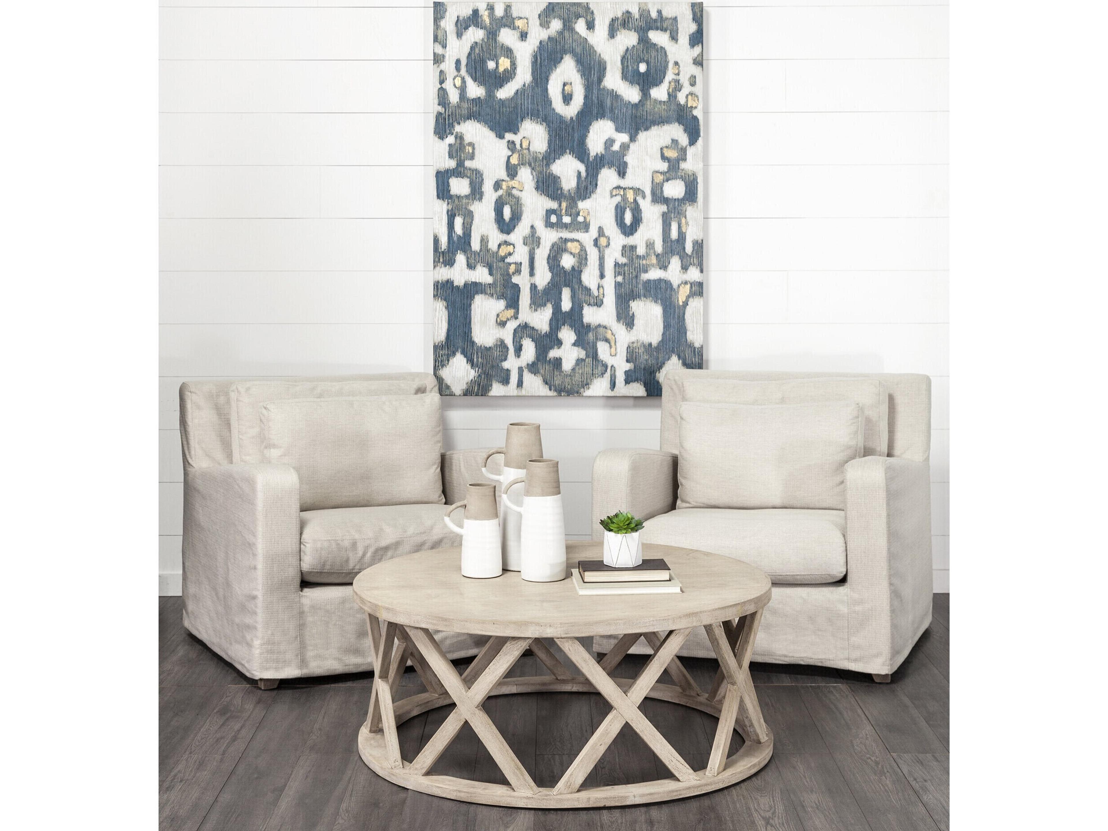 Mercana Garand Large 18.8H Two-Toned White Natural Ceramic Jug