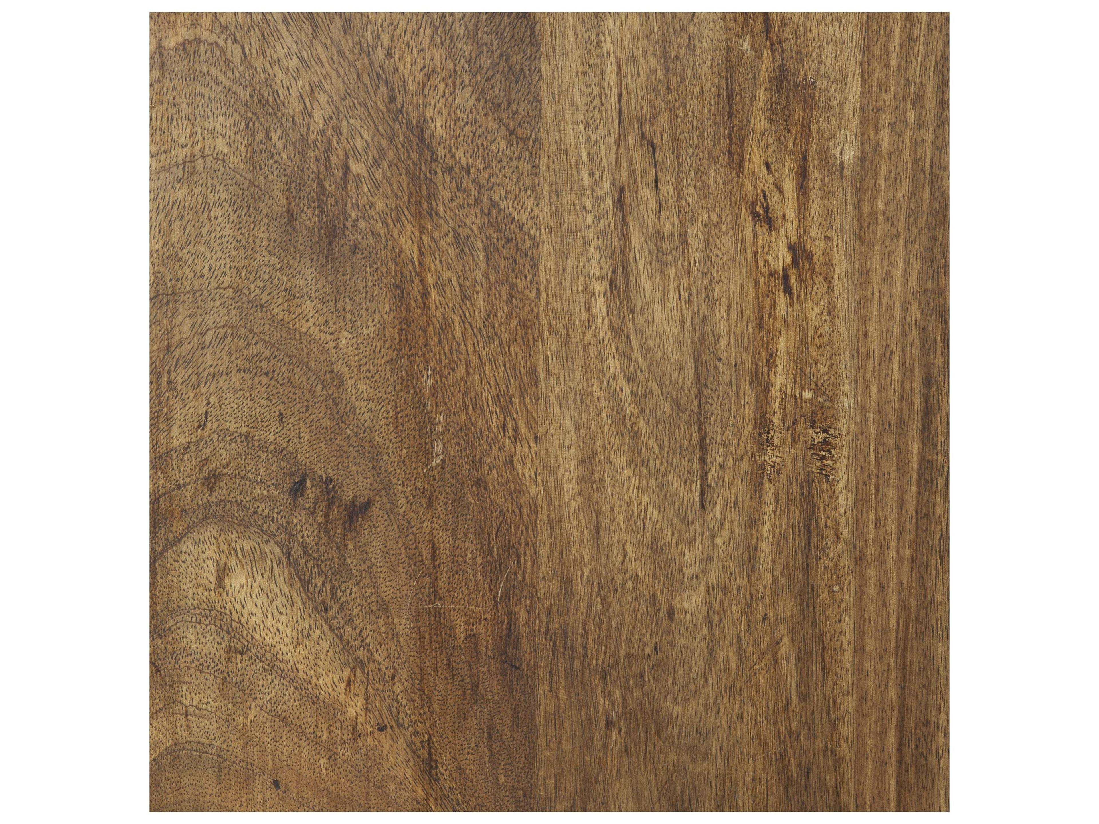 Mercana Brodie II Medium Brown Wood Black Ladder Four Shelf Shelving Unit 57L x 20.5W x94H