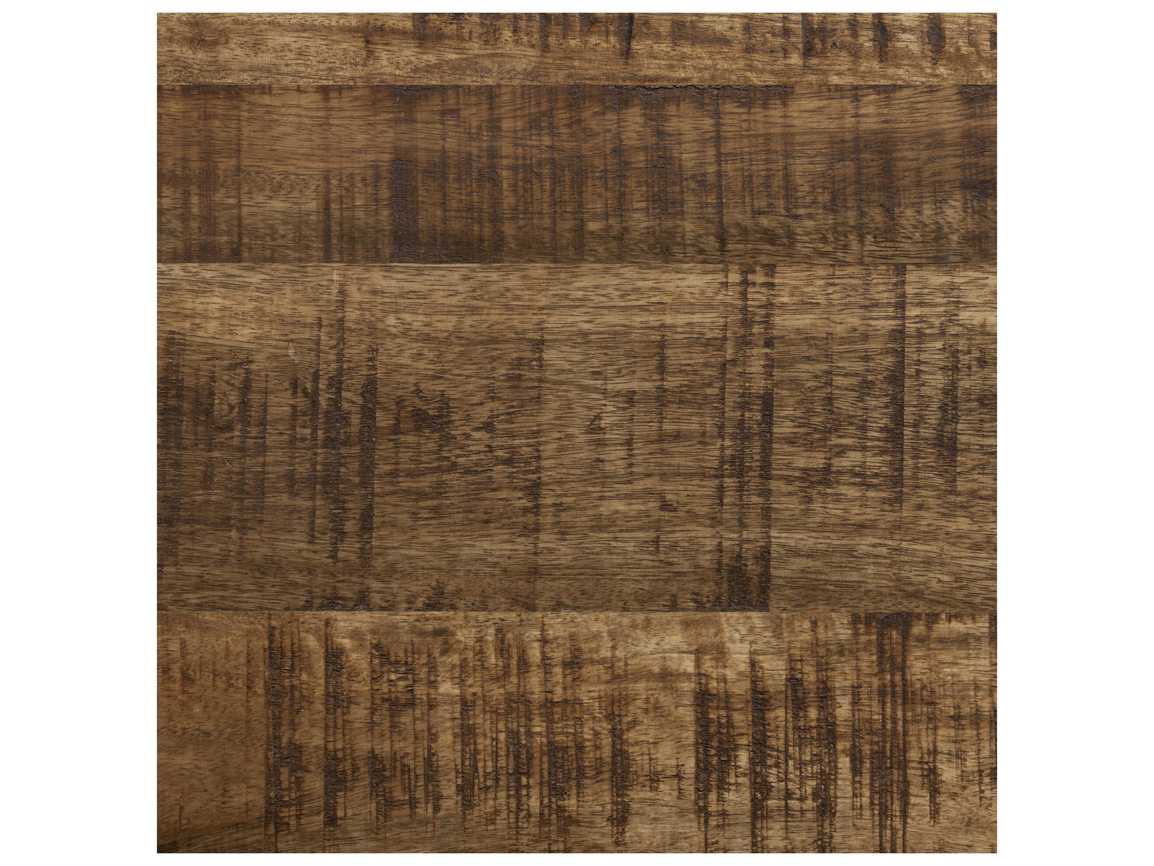 Mercana Clapp I Set of 2 (41" & 38") Round Brown Wood Top Black Iron Base Nesting Coffee Tables