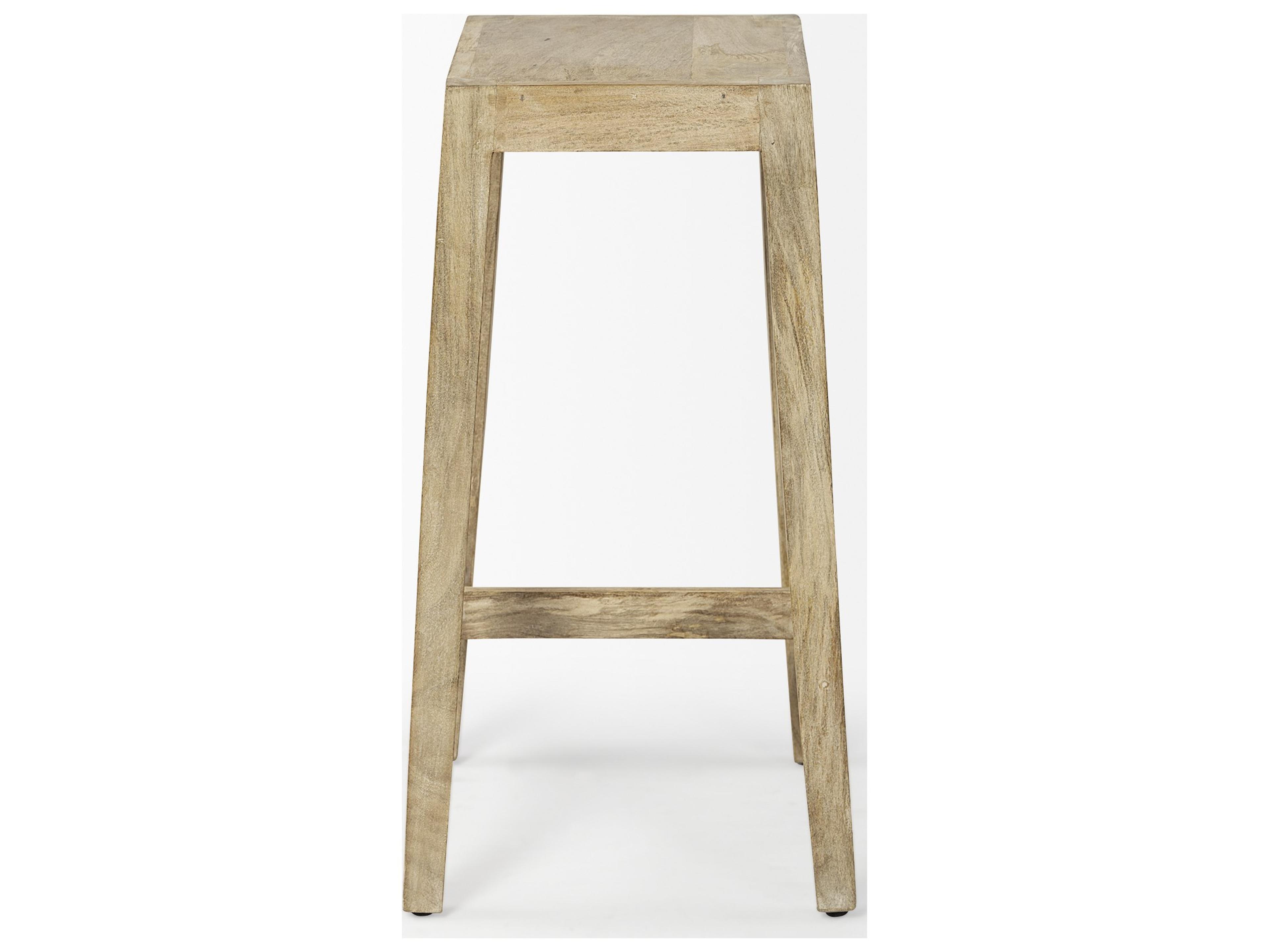 Mercana Colony 25" Seat Height Brown Wood Seat & Frame Stool
