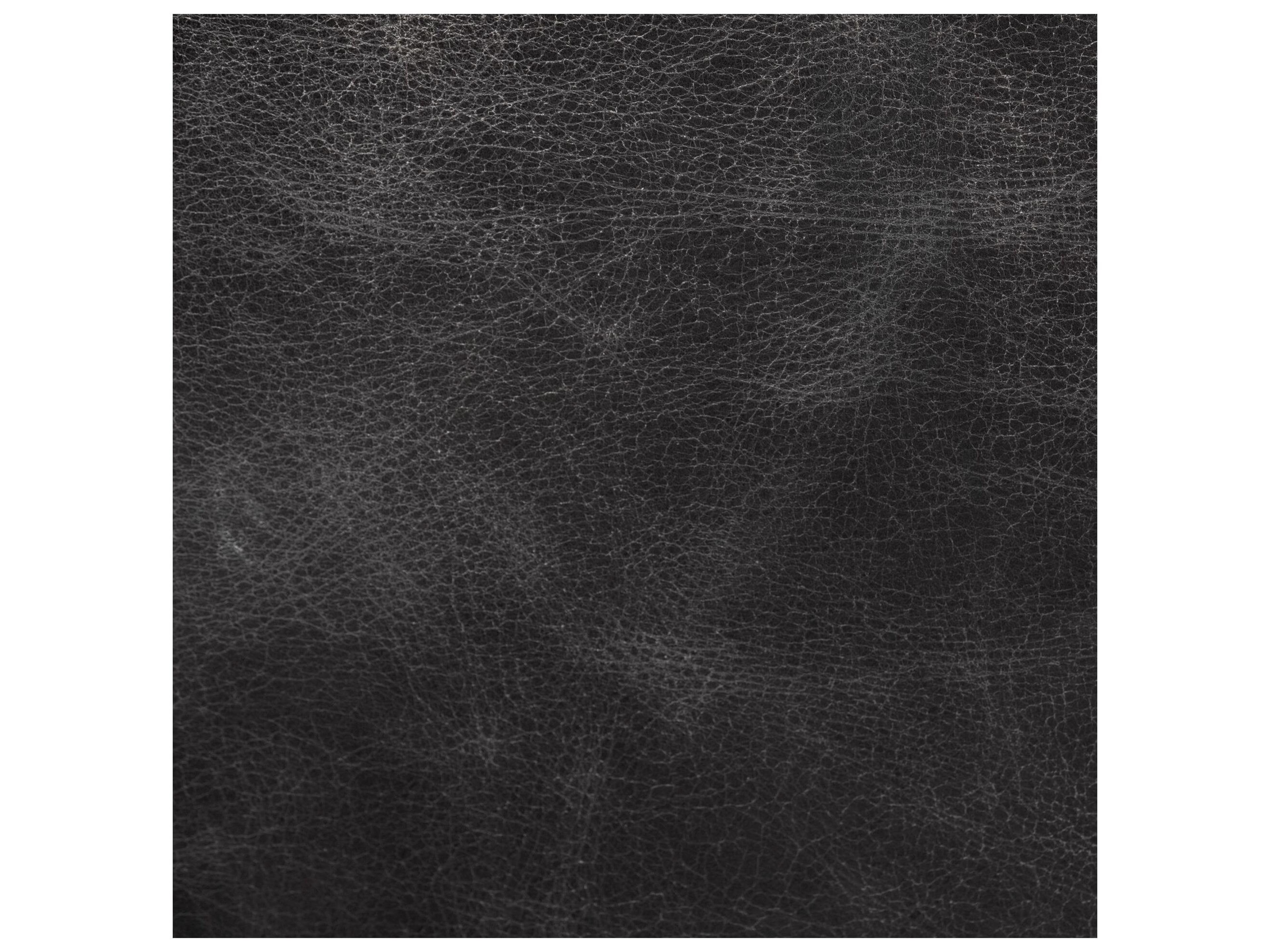 Mercana Horace I Black Leather Diamond Pattern w/Gold Iron Frame Accent Chair