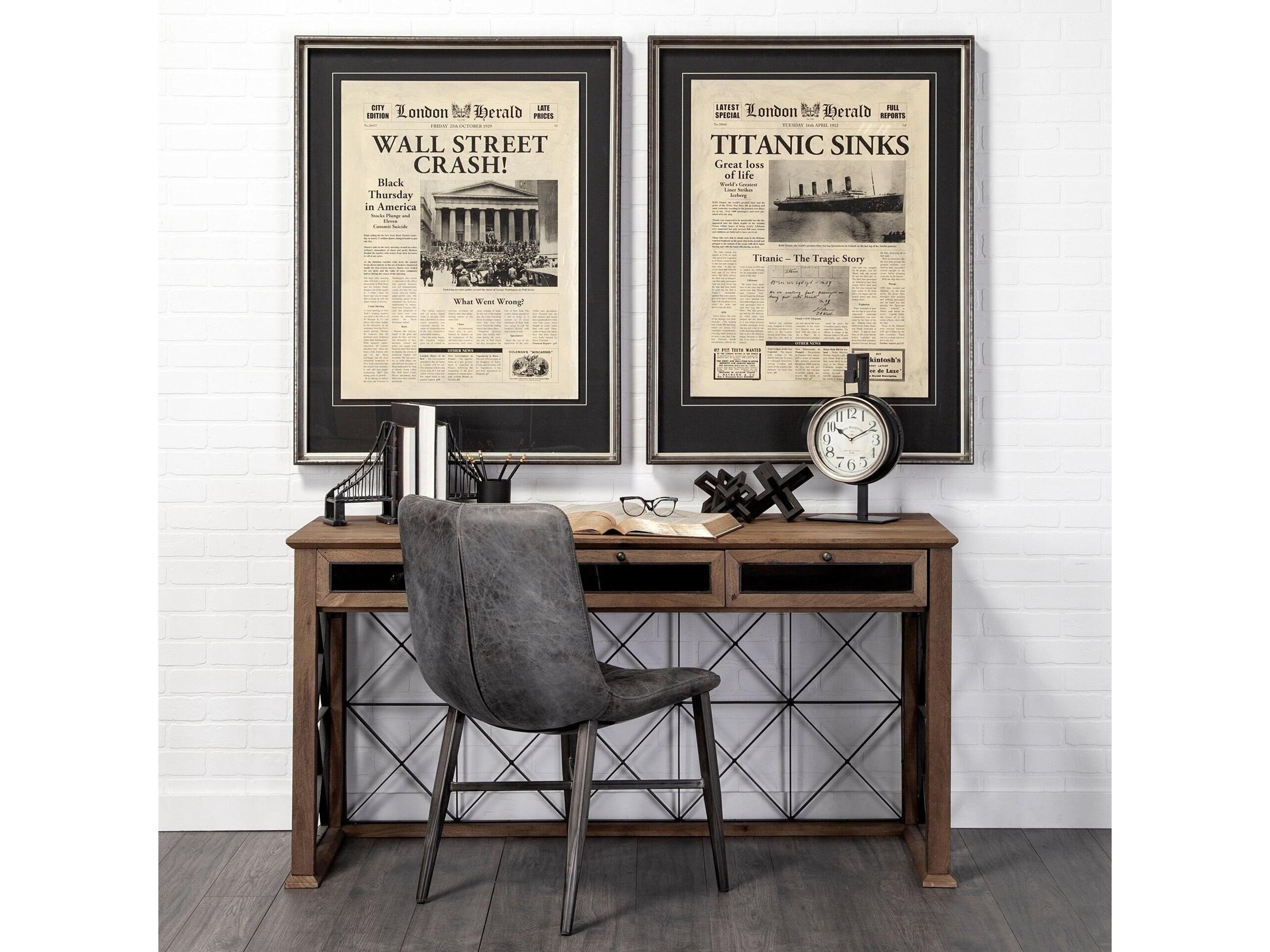 Mercana Horsdal Black Genuine Leather Seat w/ Black Metal Frame Dining Chair