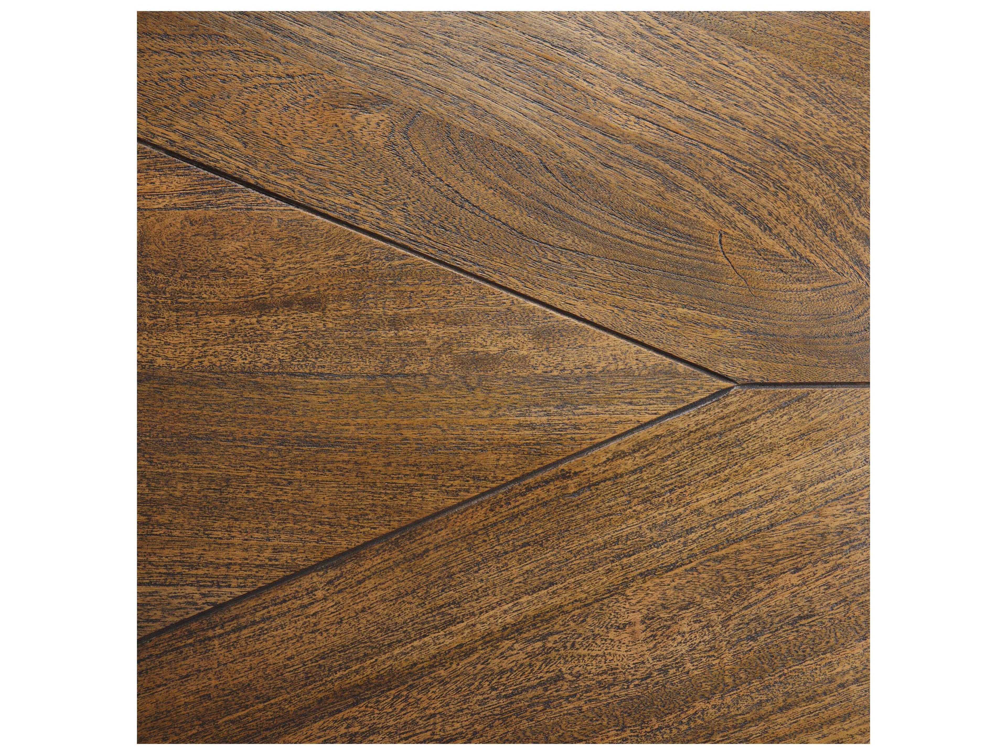 Mercana Maxton II 79x39 Rectangular Brown Solid Wood Top Dark Gunmetal Base Dining Table