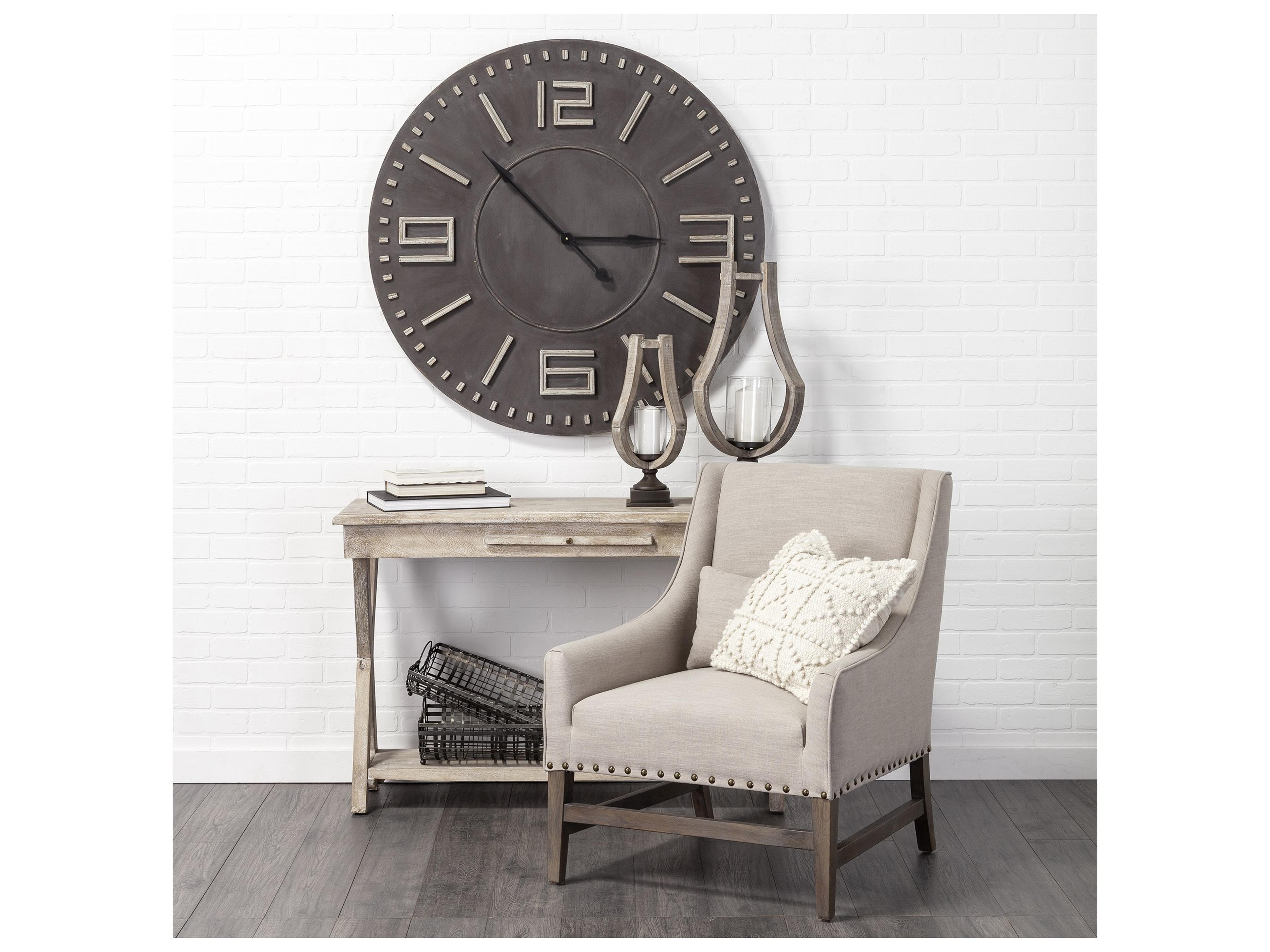 Mercana Brillion Small Rustic Wood Metal Table Candle Holder