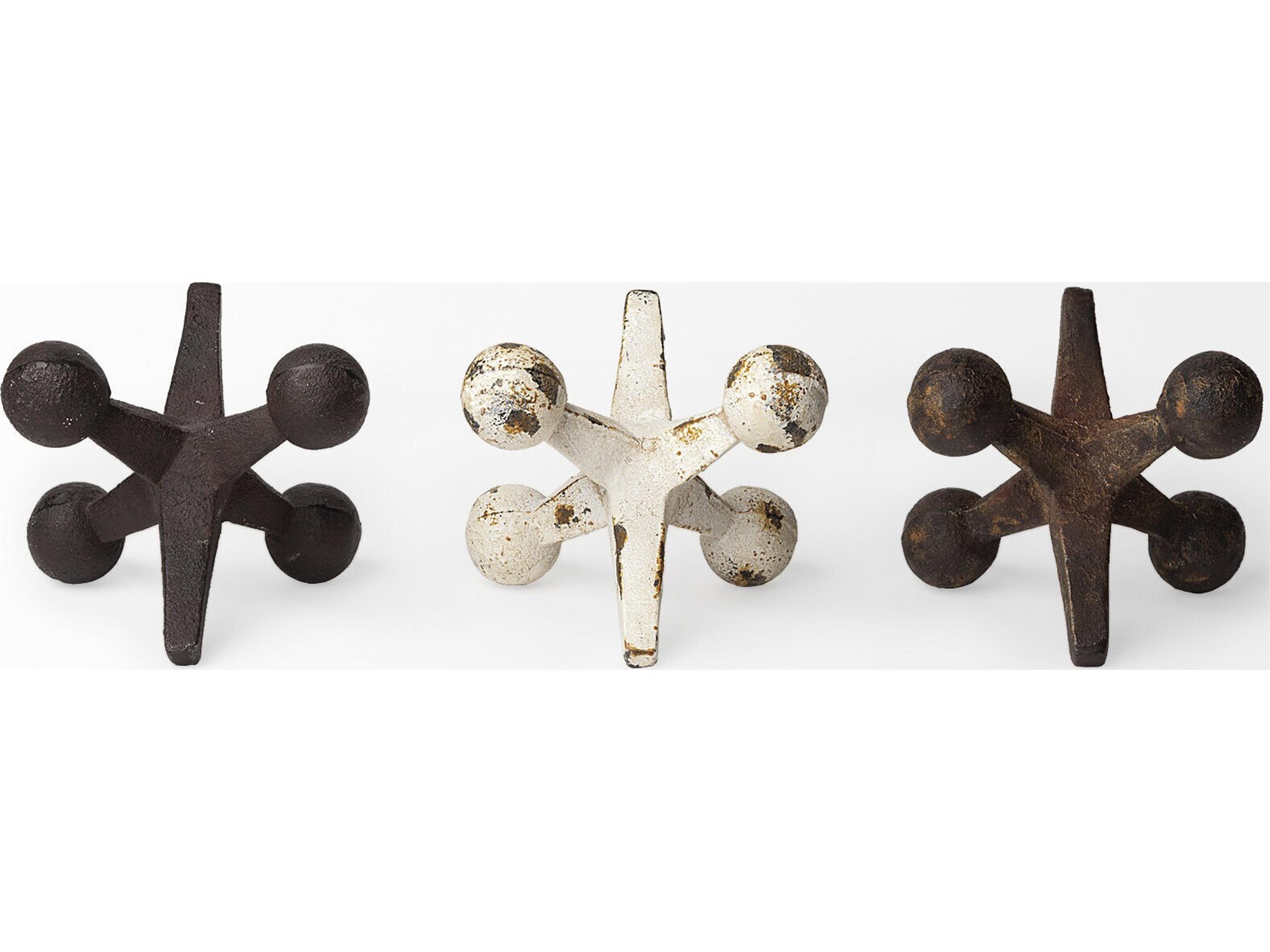 Mercana Jax Set of 3 8L x 7W Cast Iron Metal Jacks