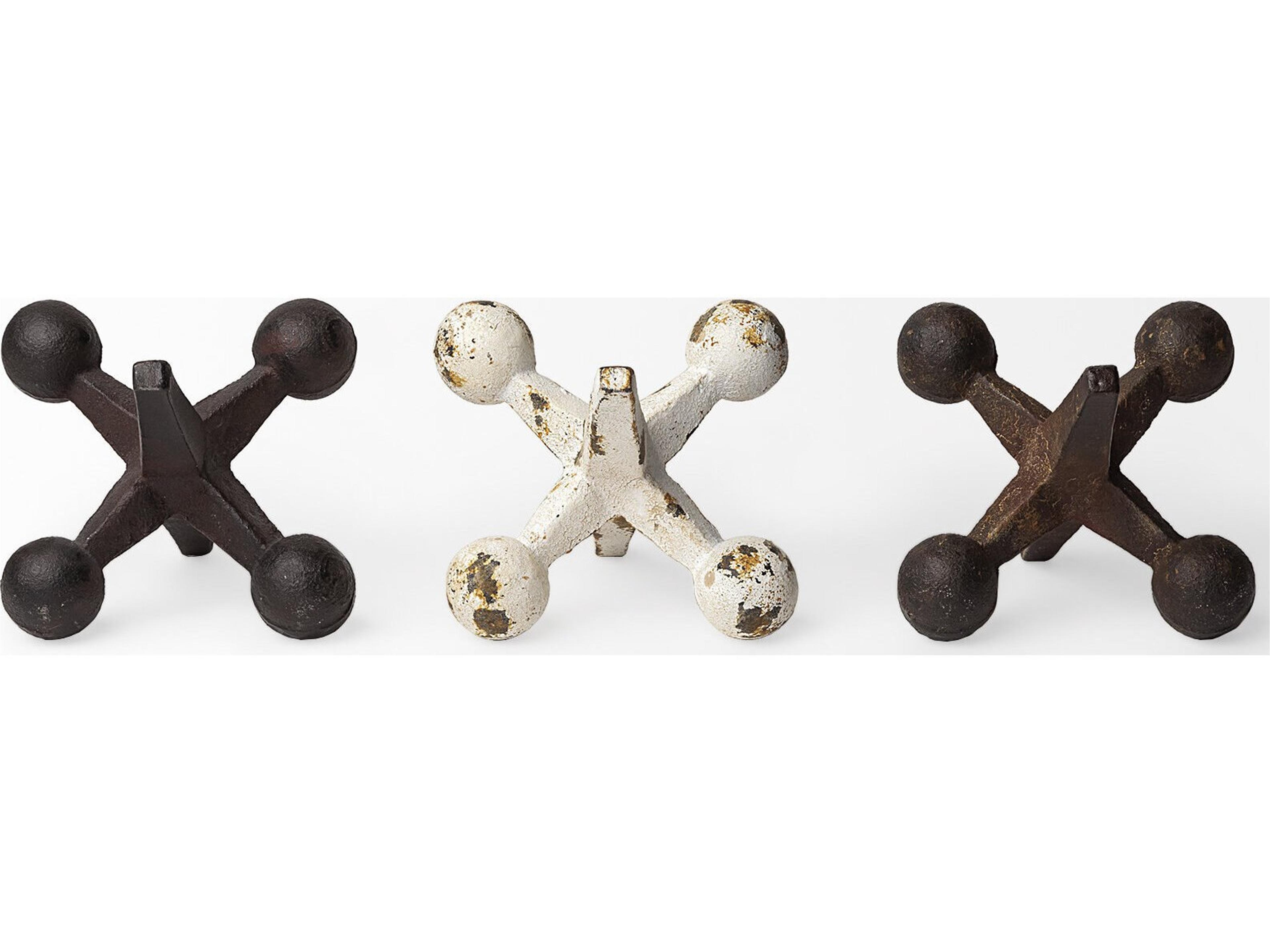 Mercana Jax Set of 3 8L x 7W Cast Iron Metal Jacks