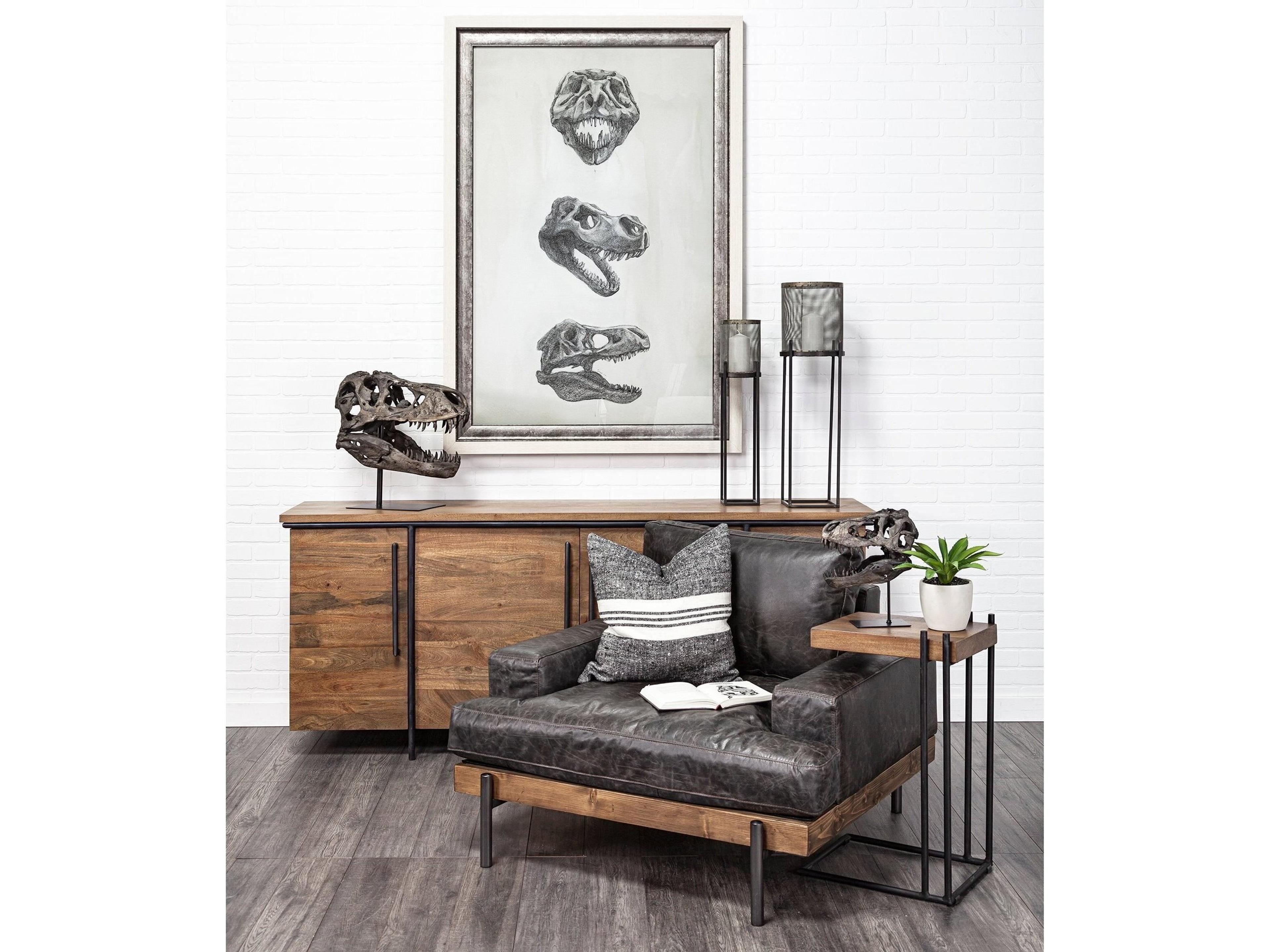 Mercana Lagrane 19L x 11W Brown Resin Tyrannosaurus T Rex Dinosaur Skull Replica