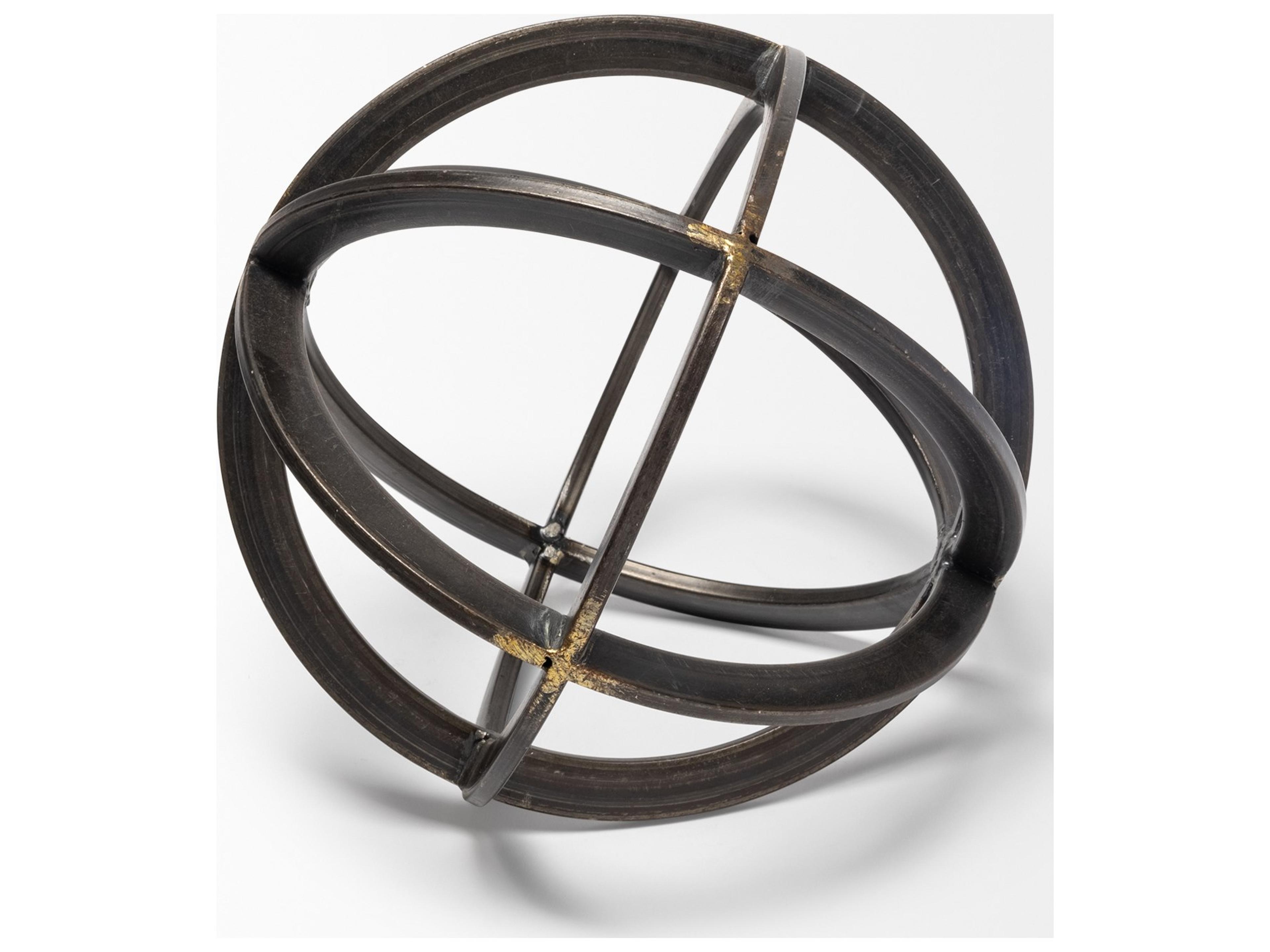 Mercana Galenna I (Small) 8L x 8W Black Metal Circular Decorative Orb