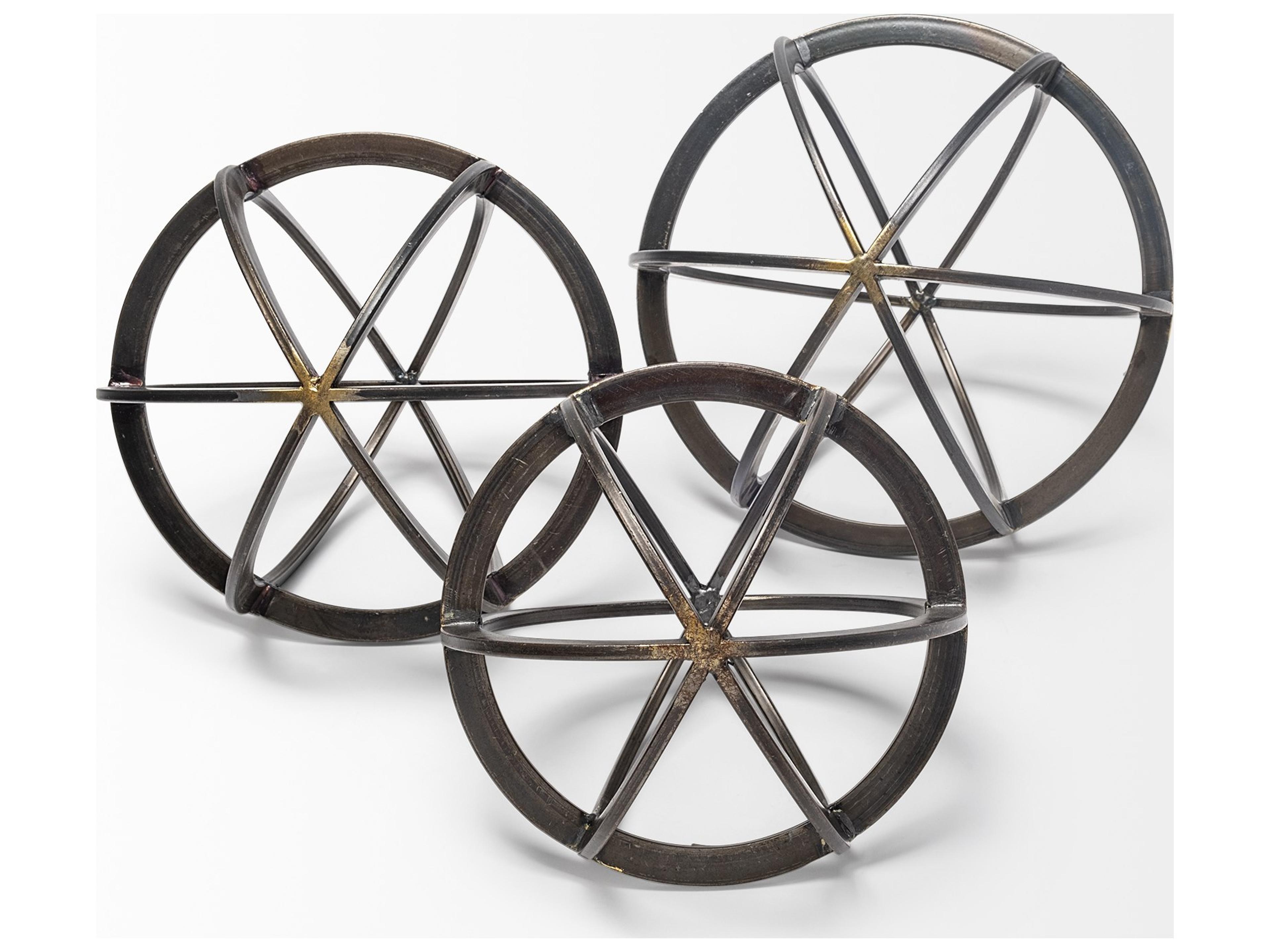 Mercana Galenna I (Small) 8L x 8W Black Metal Circular Decorative Orb