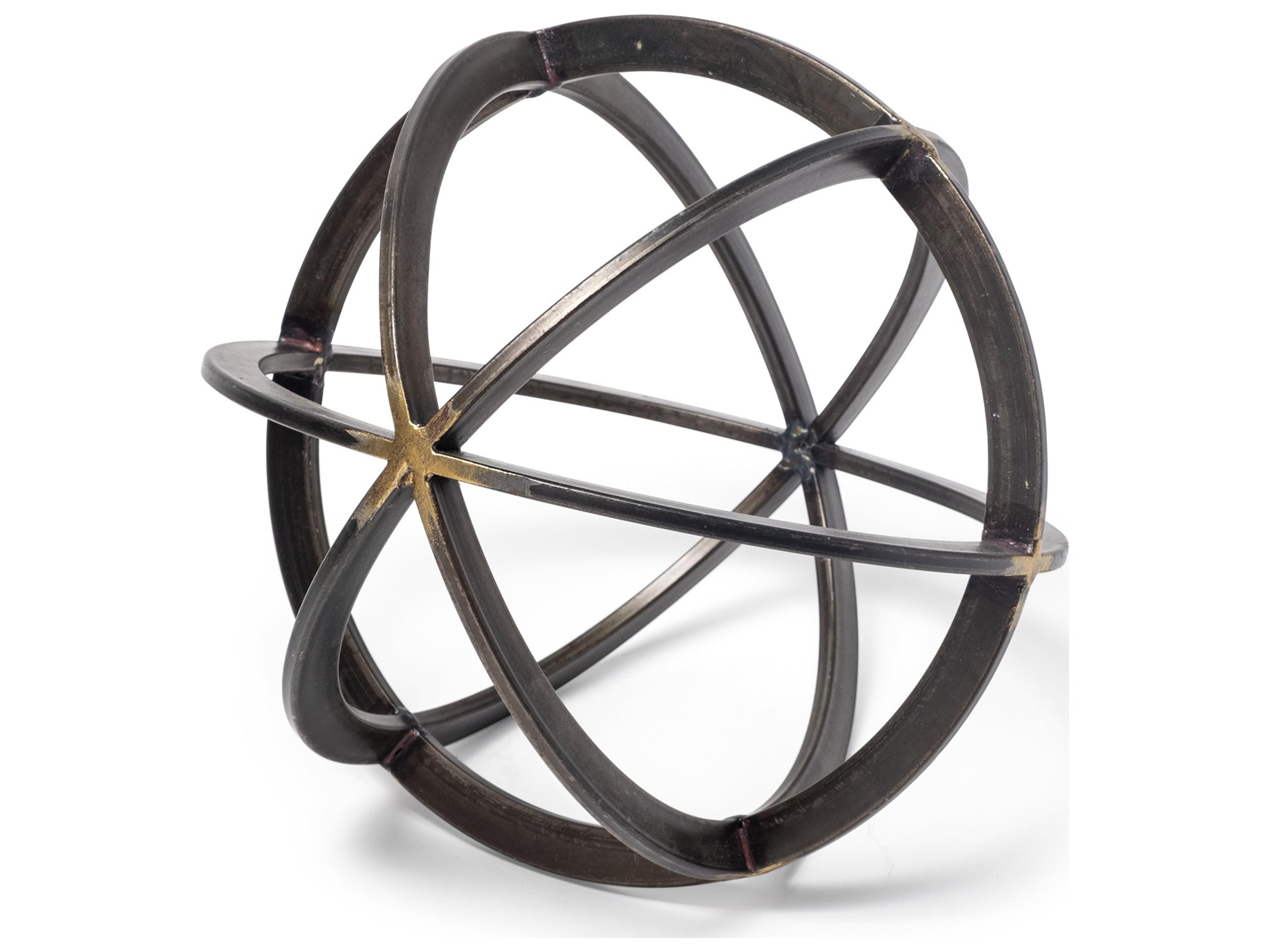 Galenna II (Medium) 9L x 9W Black Metal Circular Decorative Orb