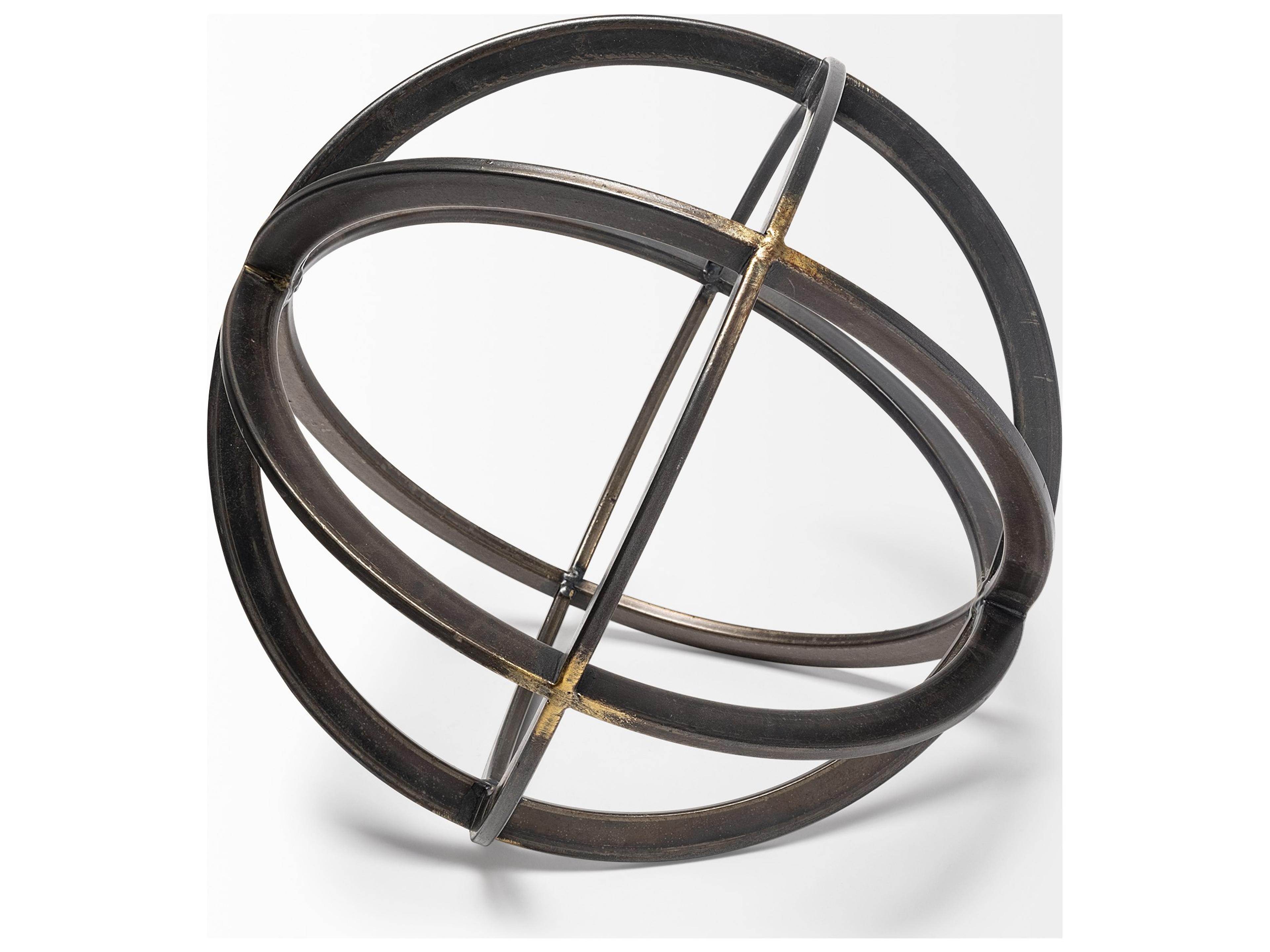 Mercana Galenna III (Large) 10L x 10W Black Metal Circular Decorative Orb