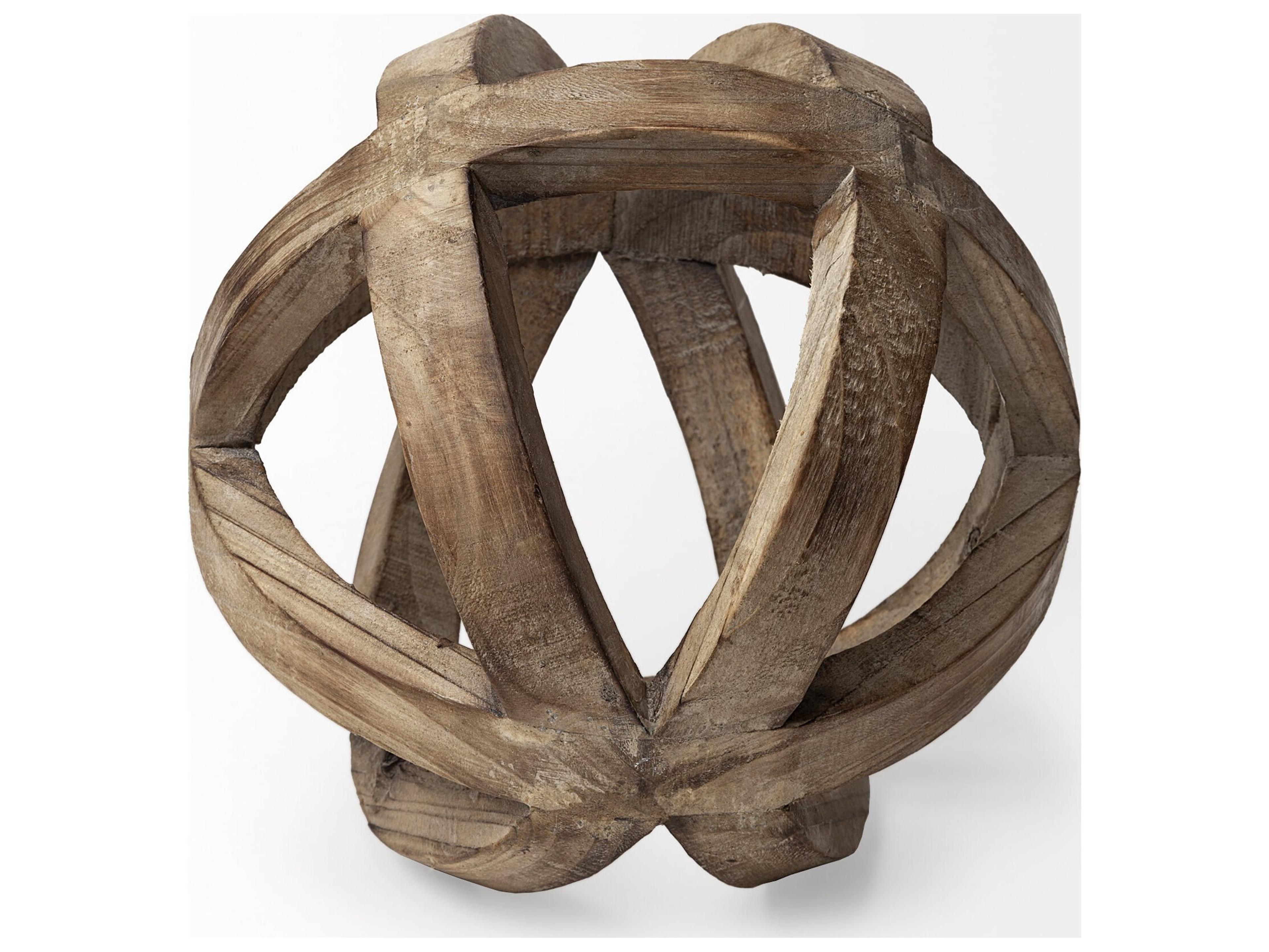 Mercana Tibik 8L x 8W Natural Wooden Orb