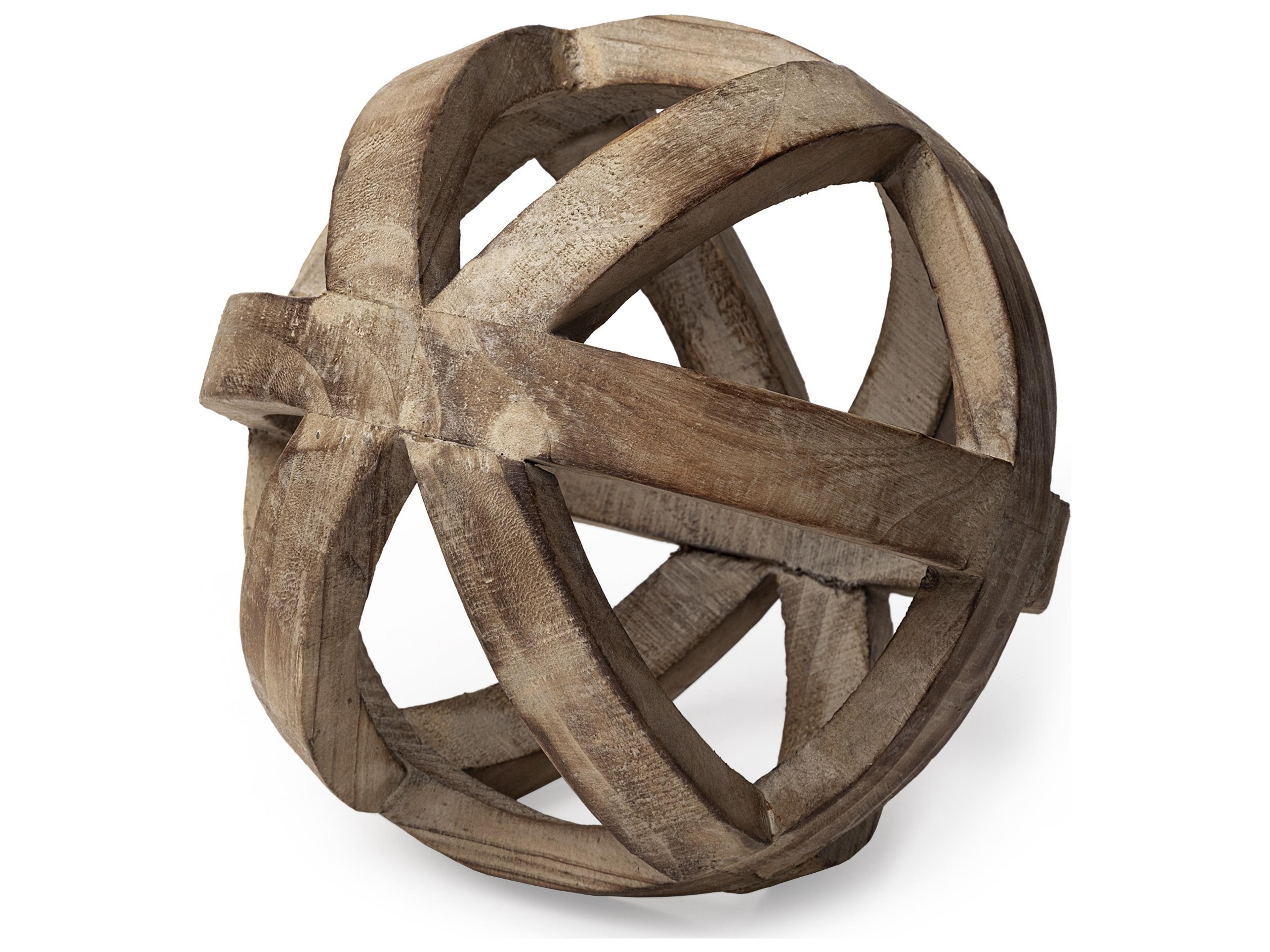Mercana Tibik 8L x 8W Natural Wooden Orb