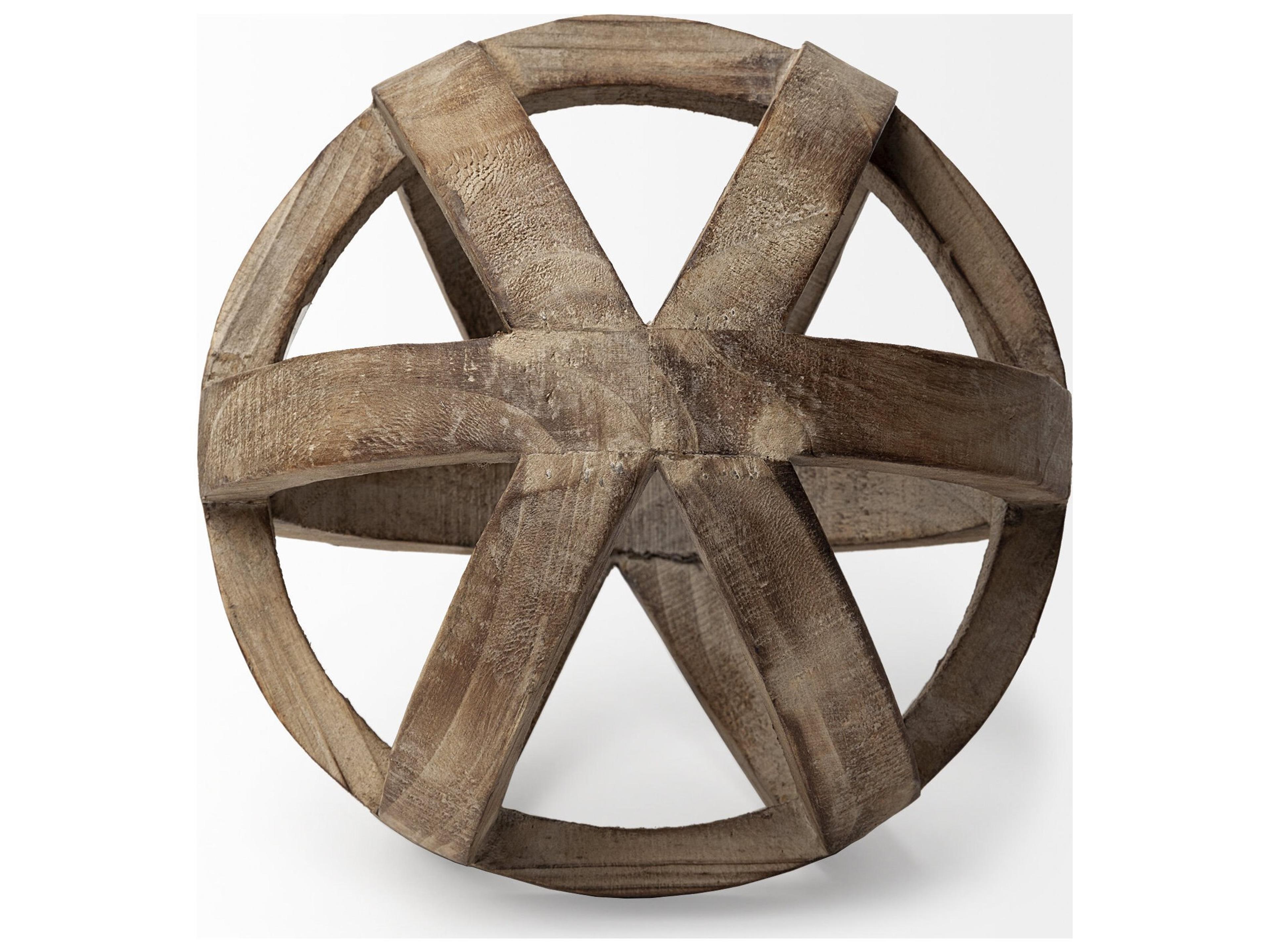 Mercana Tibik 8L x 8W Natural Wooden Orb
