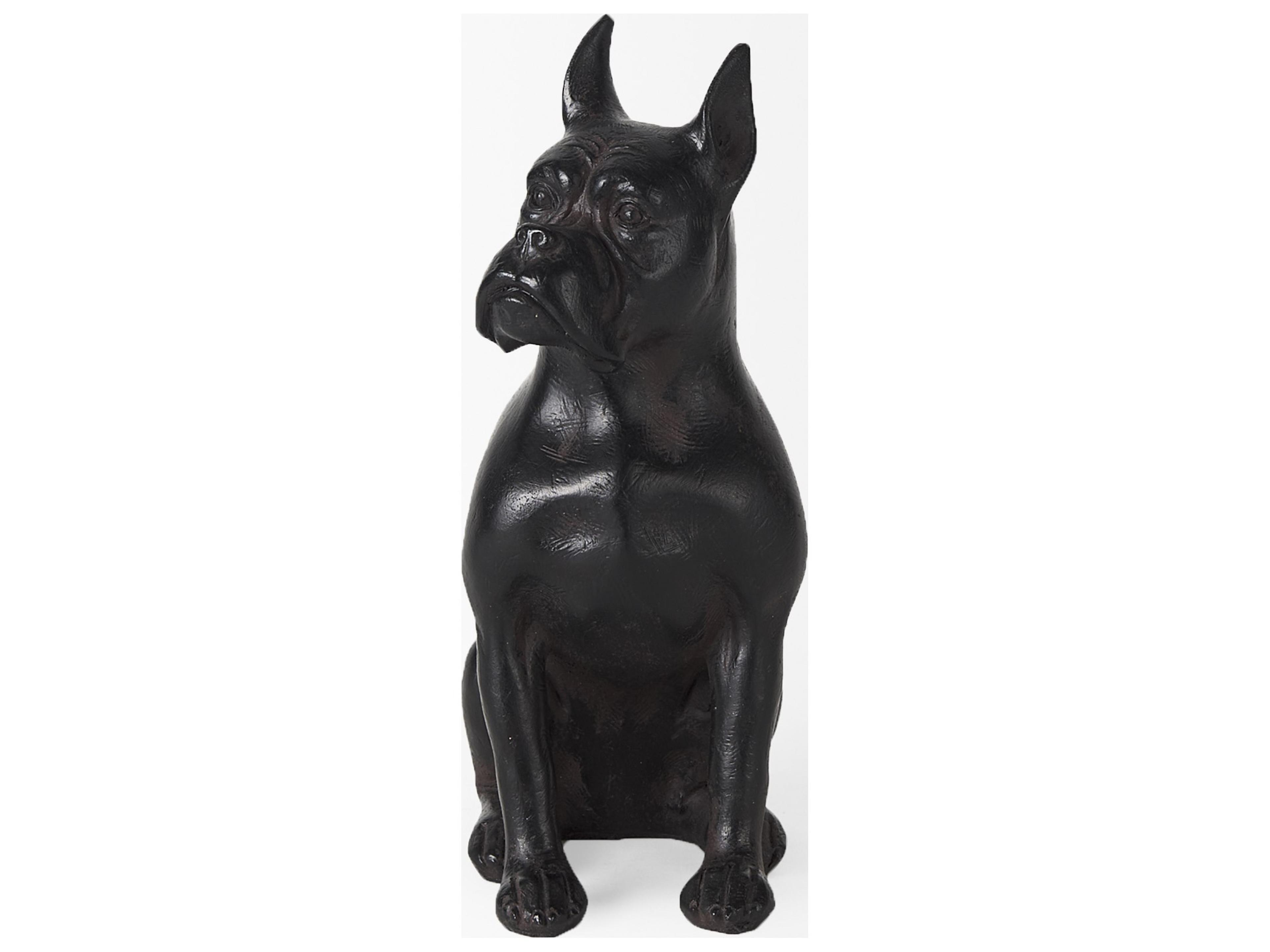 Mercana Rocky 4L x 5W Black Resin Boxer Dog
