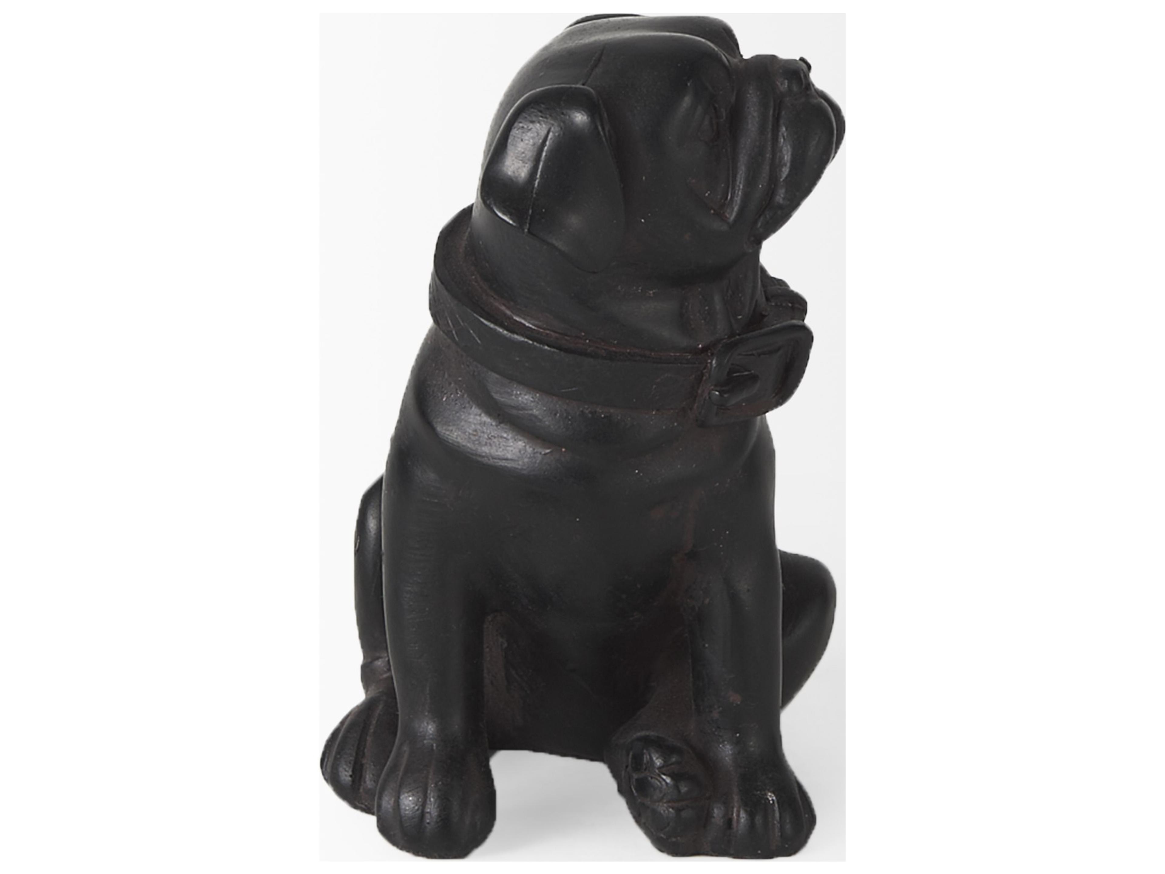 Mercana Cadence 4L x 5W Black Resin Pug Dog