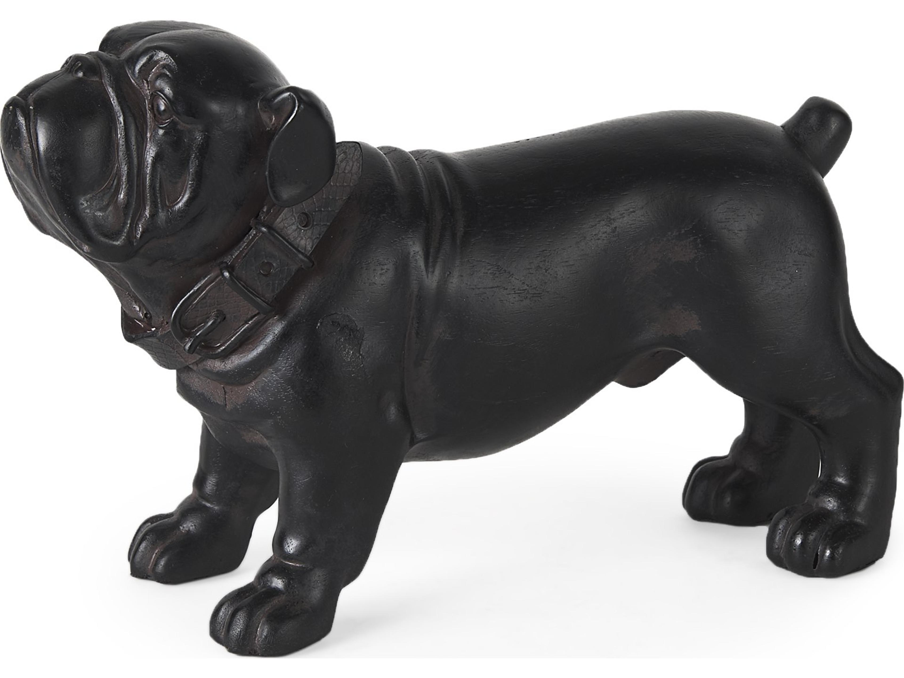 Hugo 5L x 13W Black Resin Bulldog