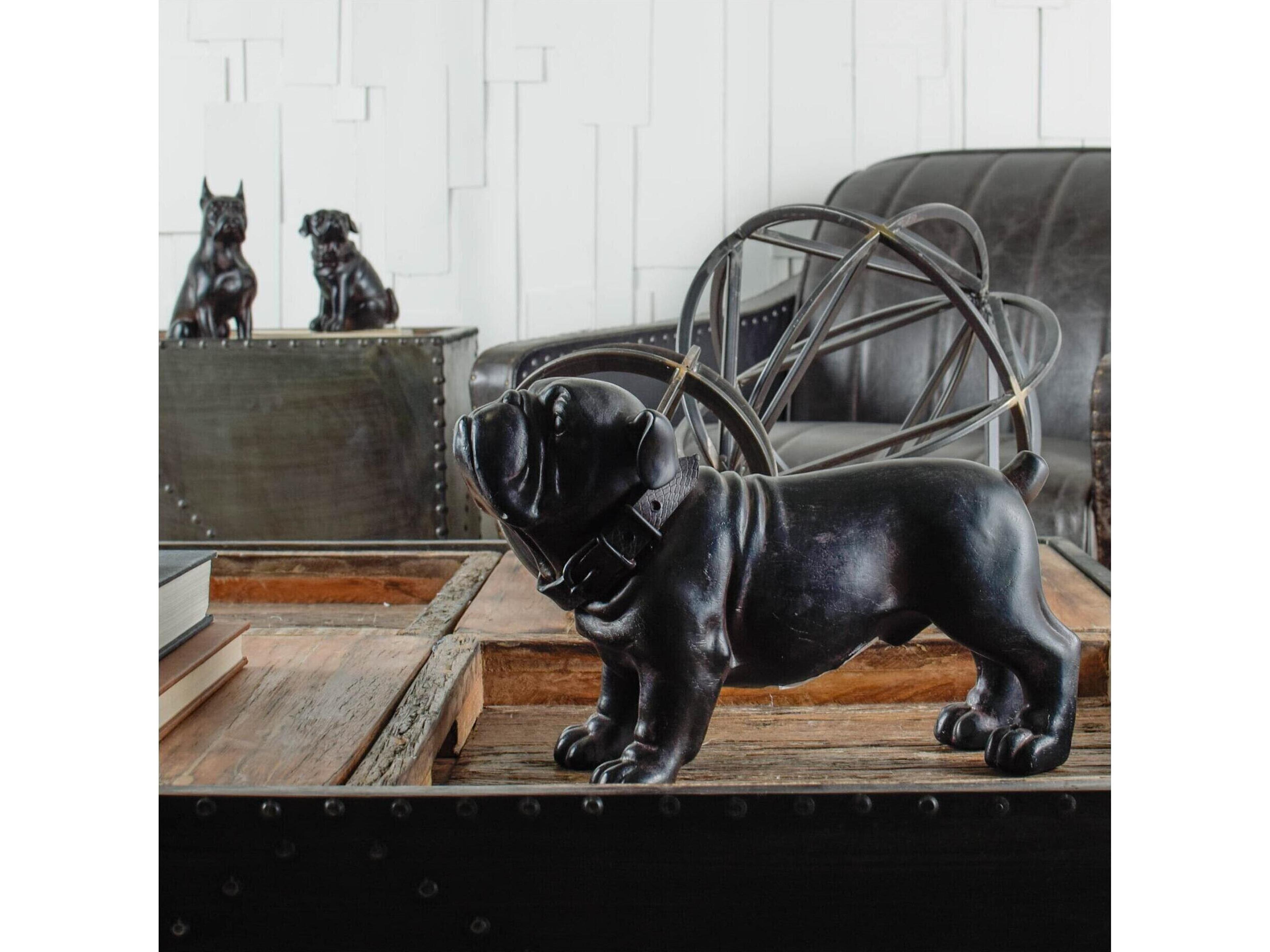 Mercana Hugo 5L x 13W Black Resin Bulldog