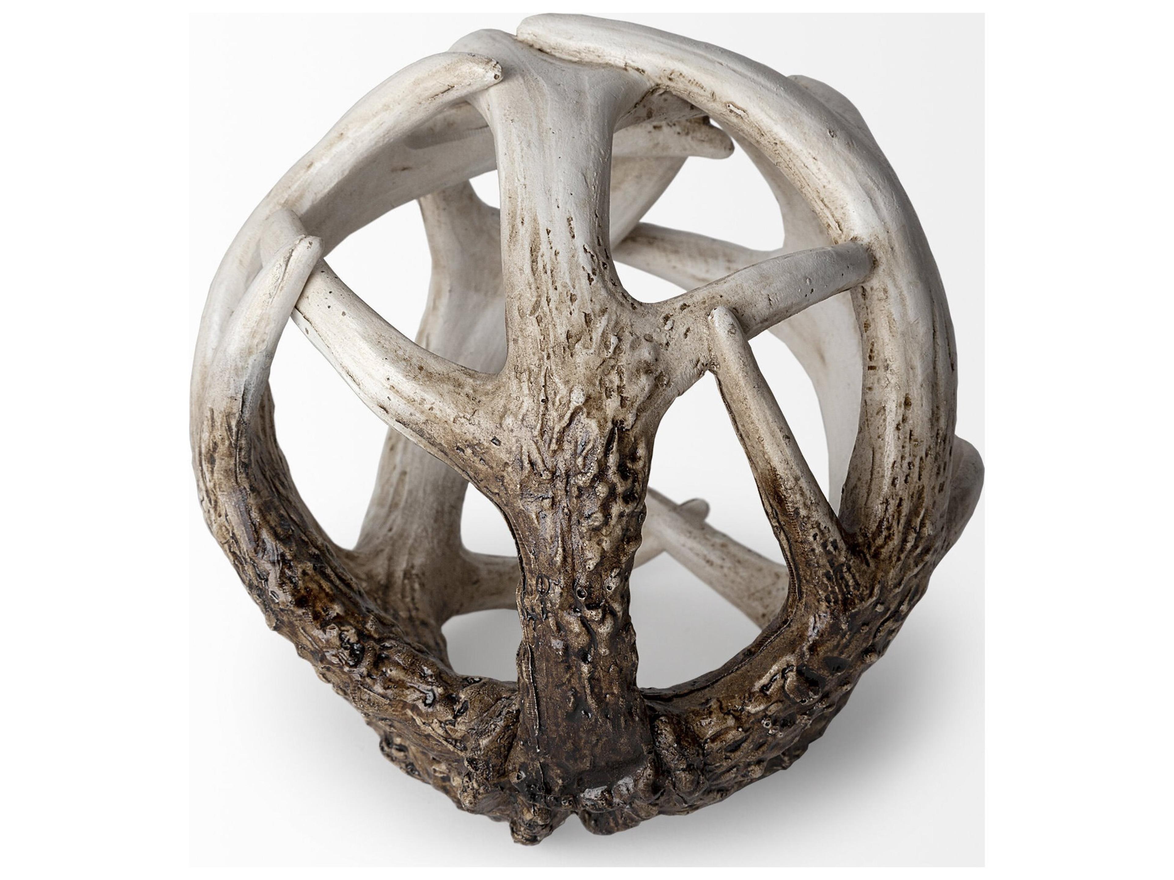 Mercana Ramus I (Small) 5L x 5W Brown Antler Shaped Decorative Resin Orb Ball
