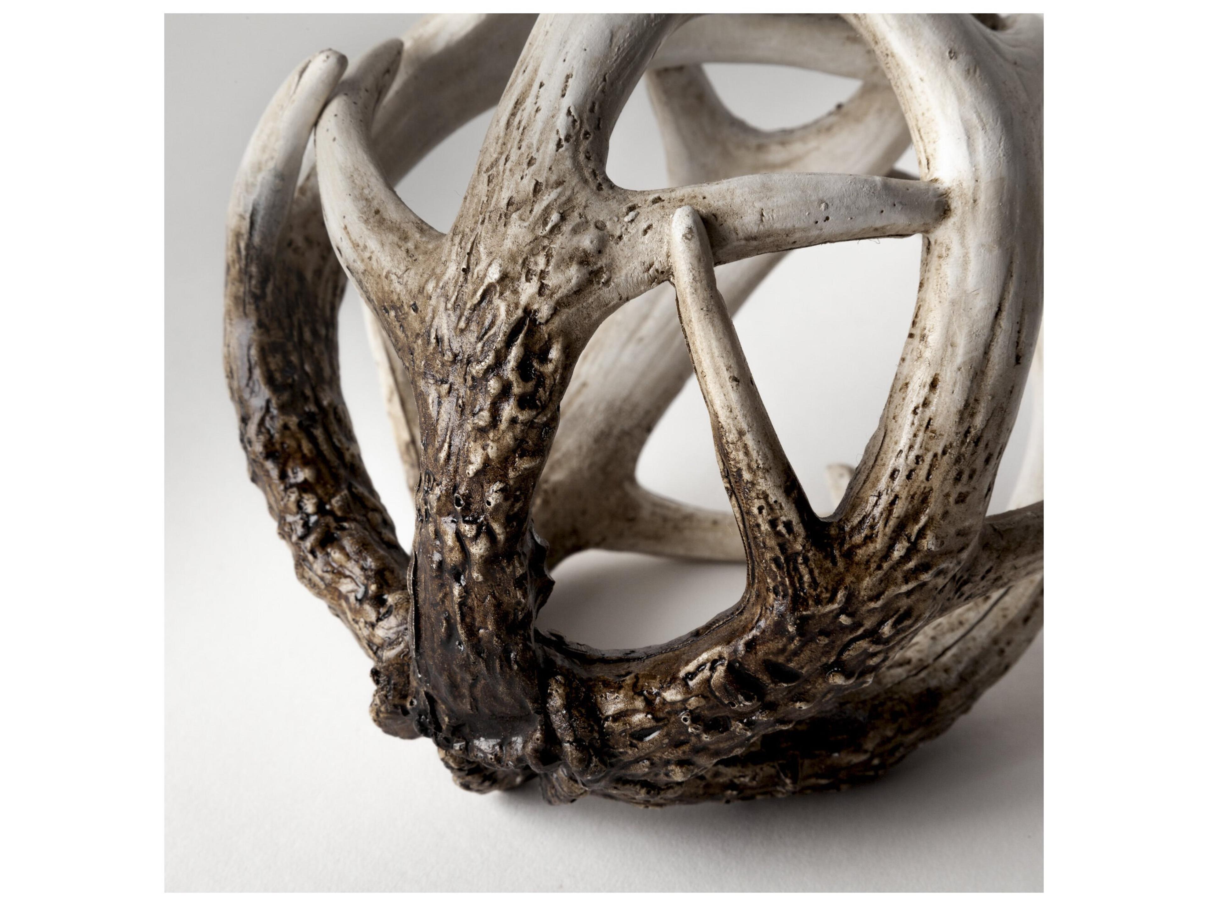 Mercana Ramus I (Small) 5L x 5W Brown Antler Shaped Decorative Resin Orb Ball