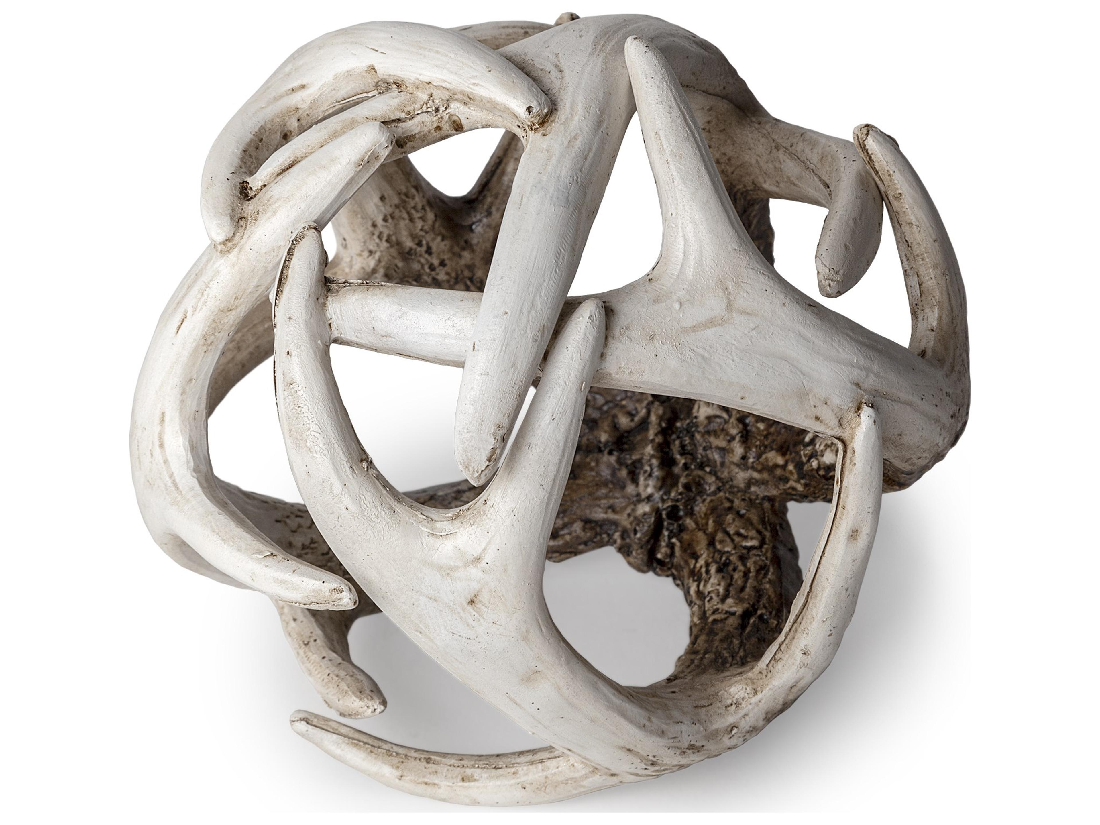 Ramus I (Small) 5L x 5W Brown Antler Shaped Decorative Resin Orb Ball