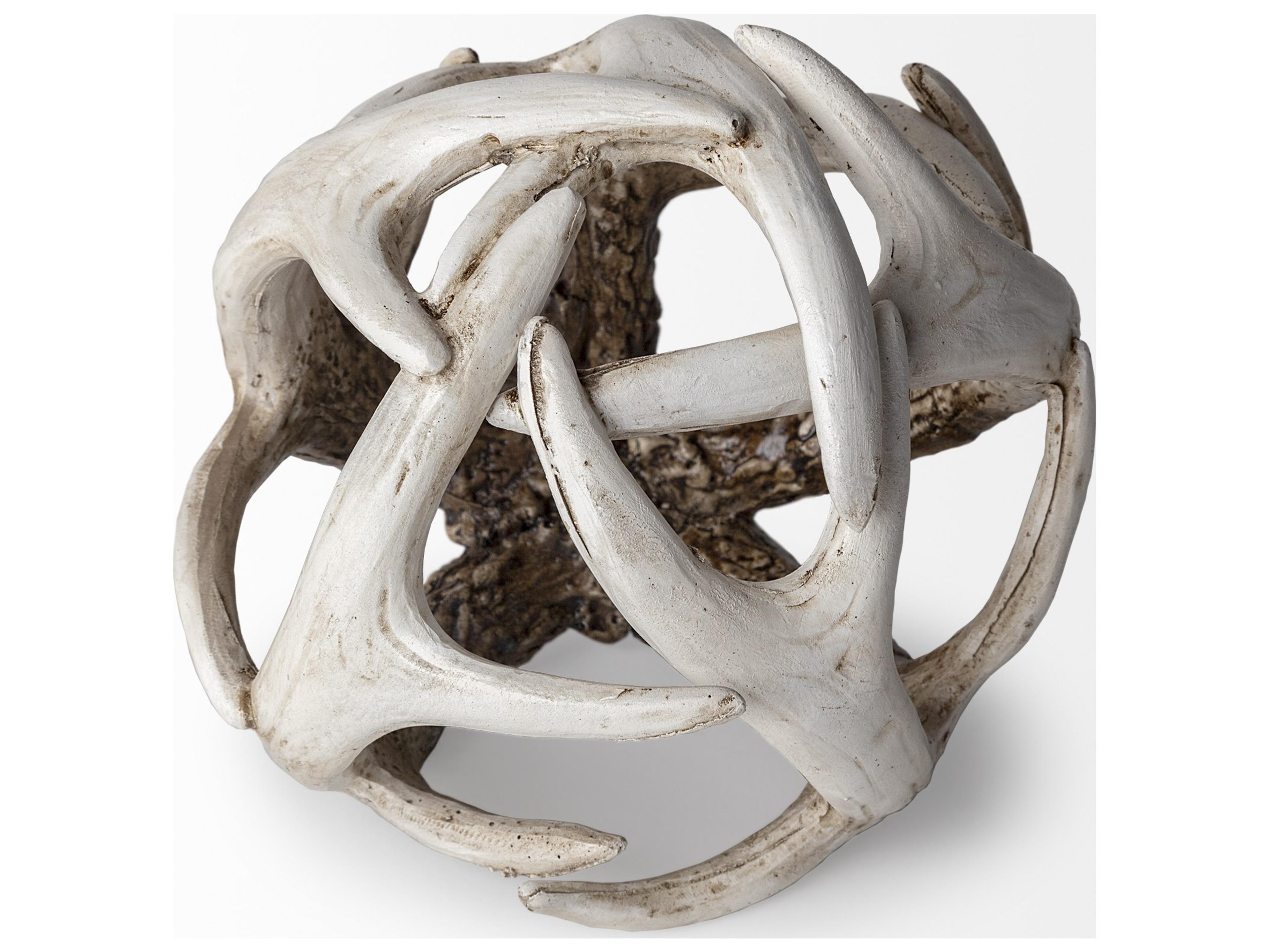 Mercana Ramus I (Small) 5L x 5W Brown Antler Shaped Decorative Resin Orb Ball