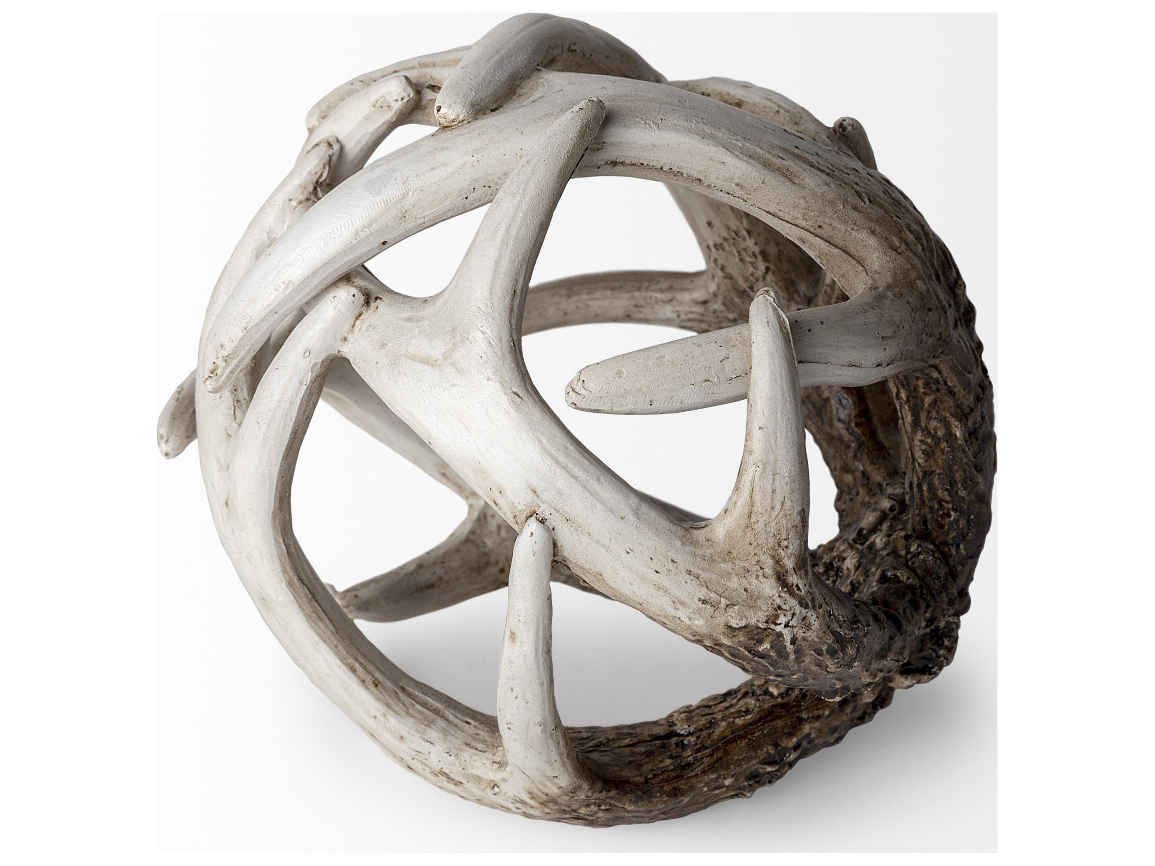 Mercana Ramus I (Small) 5L x 5W Brown Antler Shaped Decorative Resin Orb Ball