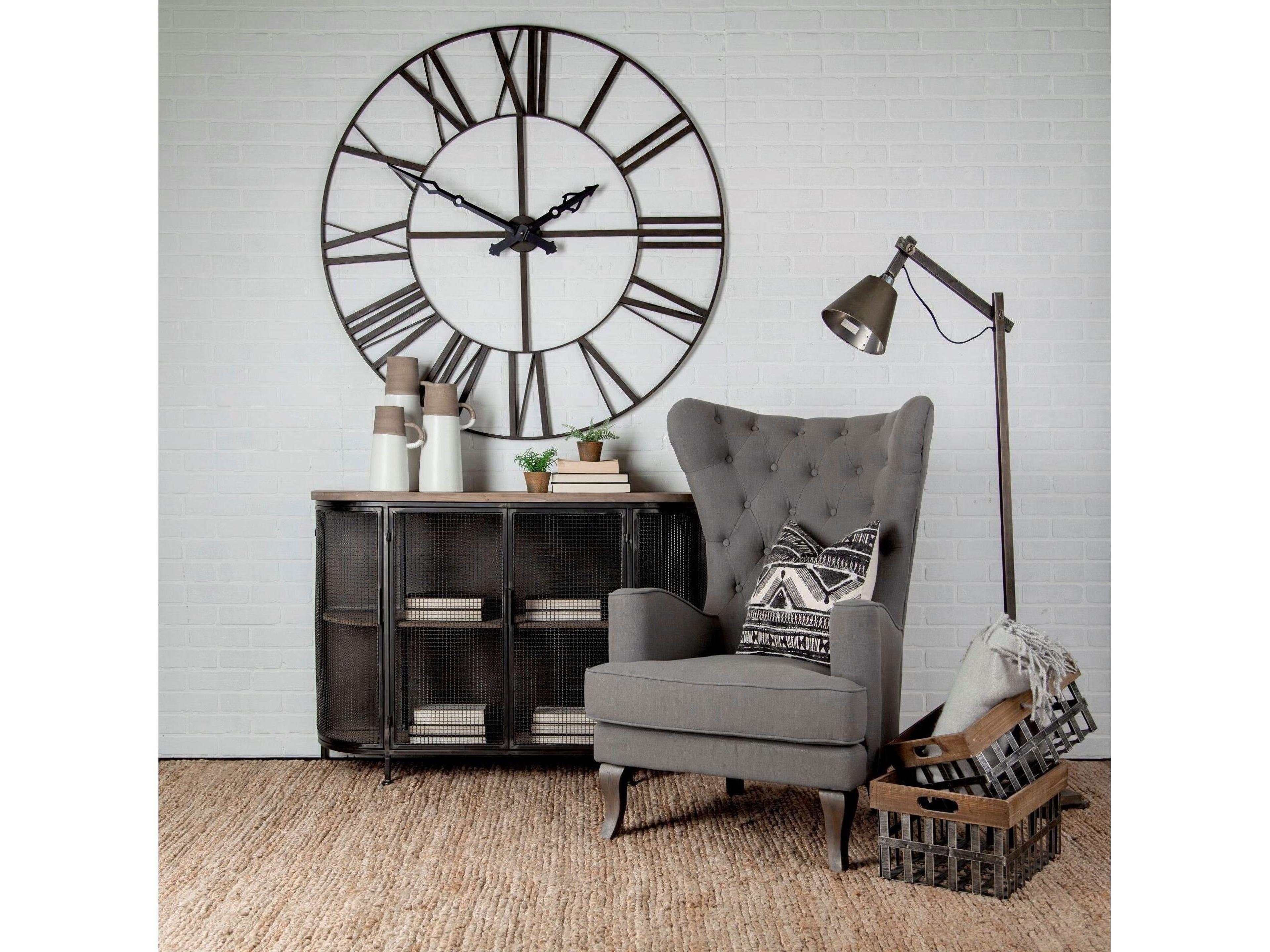 Mercana Chartrand Set of 2 Wood And Metal Open Crate Style Baskets