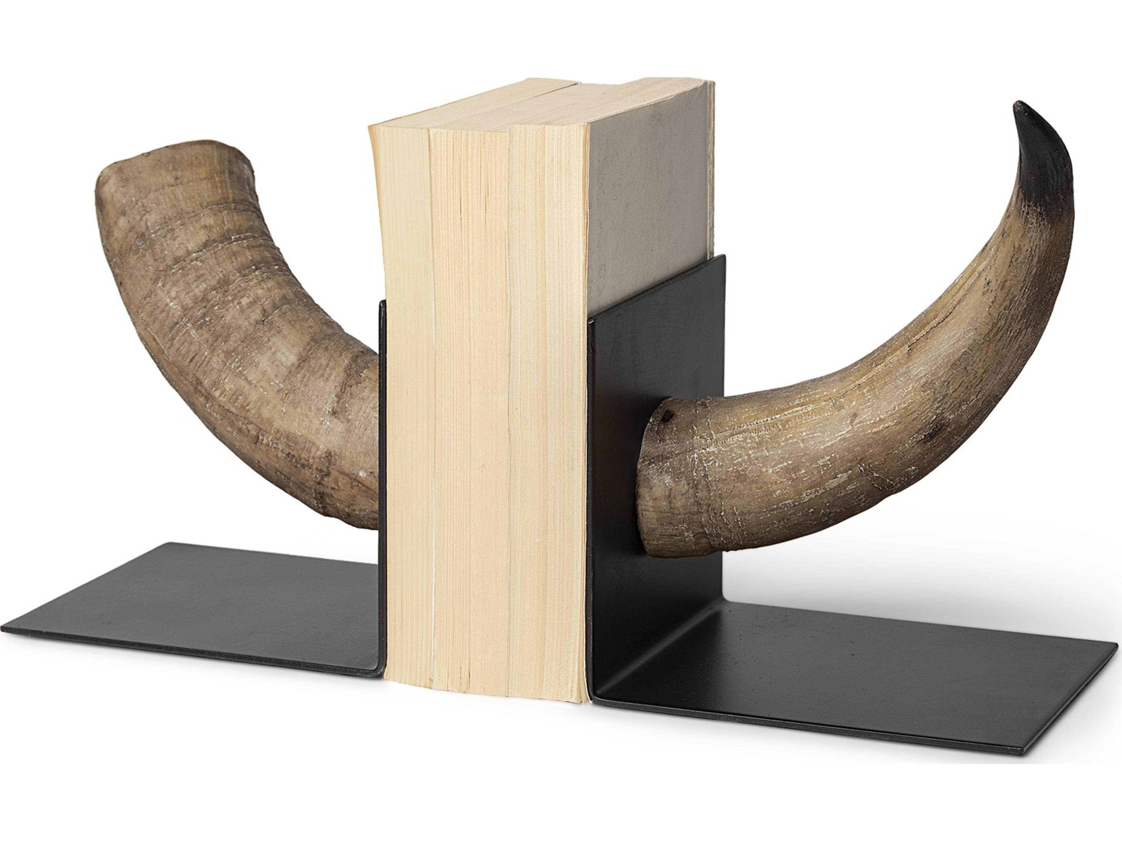 Mercana Nickerson (Set of 2) 6L x 7W Bull Horn Bookends