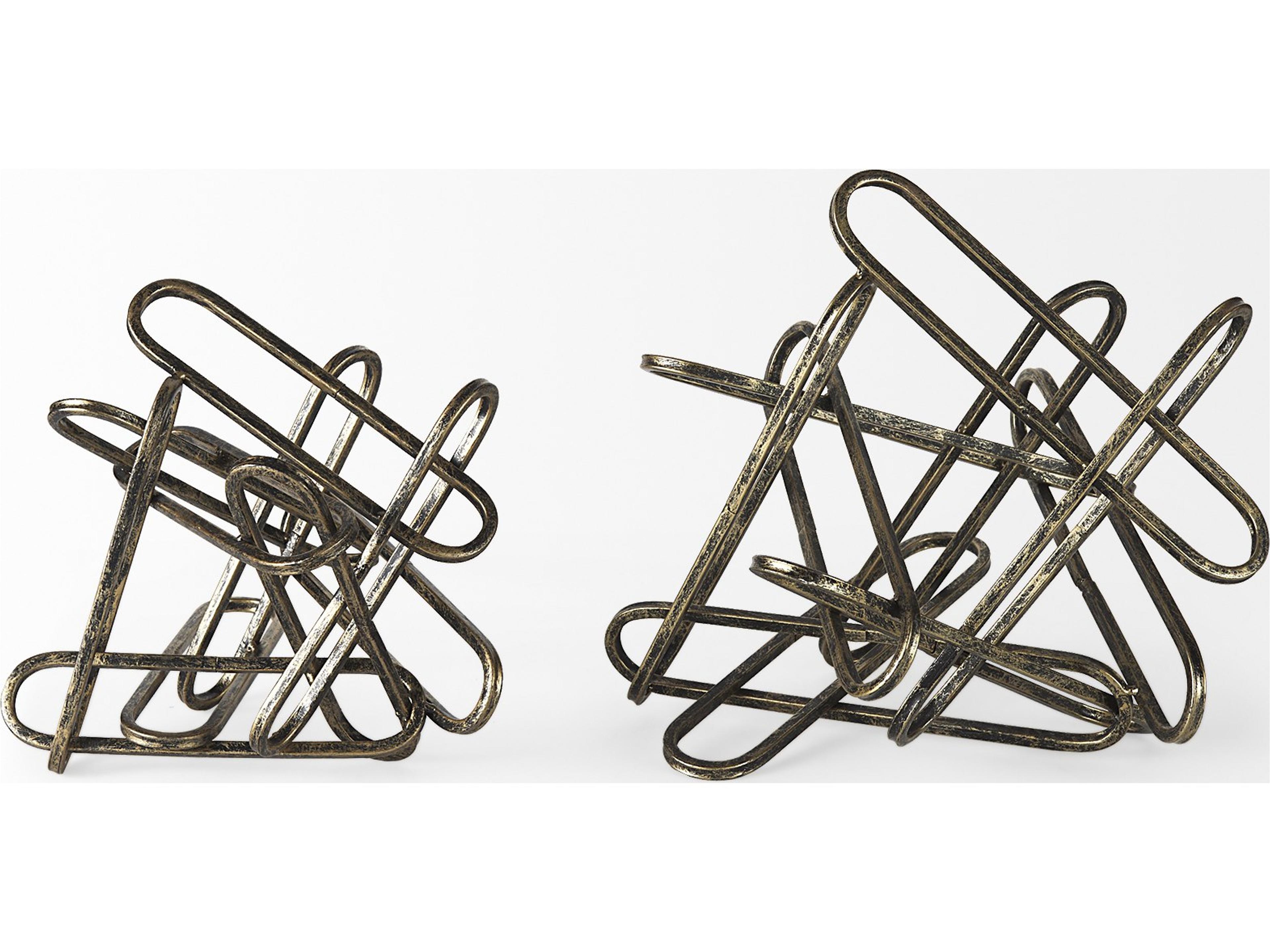 Mercana Henderson II 10L x 12W Gold Metal Paperclip Object